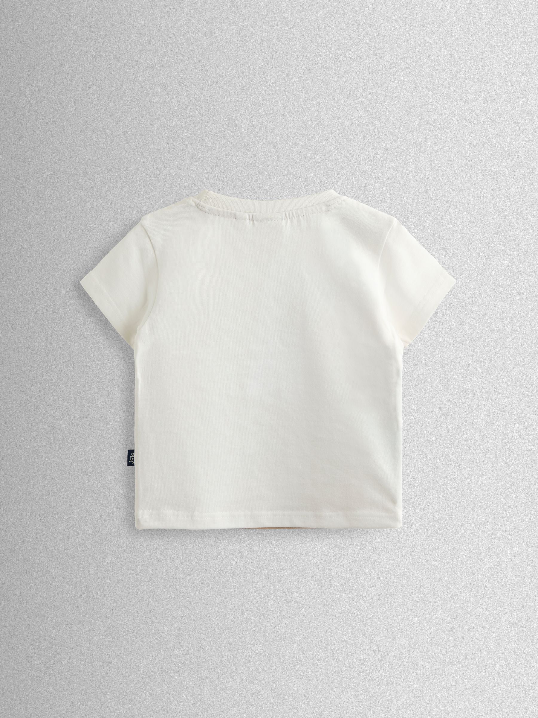 Cream Surfari Scene Surfing Dino Scene Applique T-Shirt - Image 2 of 4