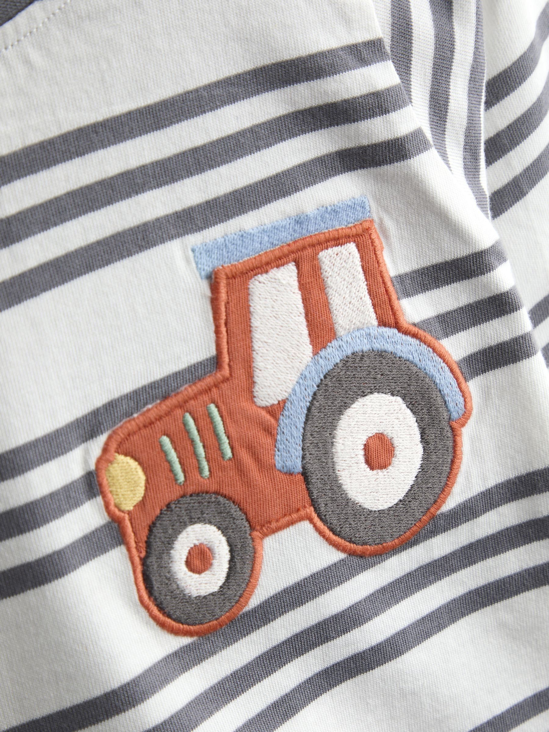 Cream Tractor Pocket Appliqué T-Shirt - Image 3 of 3