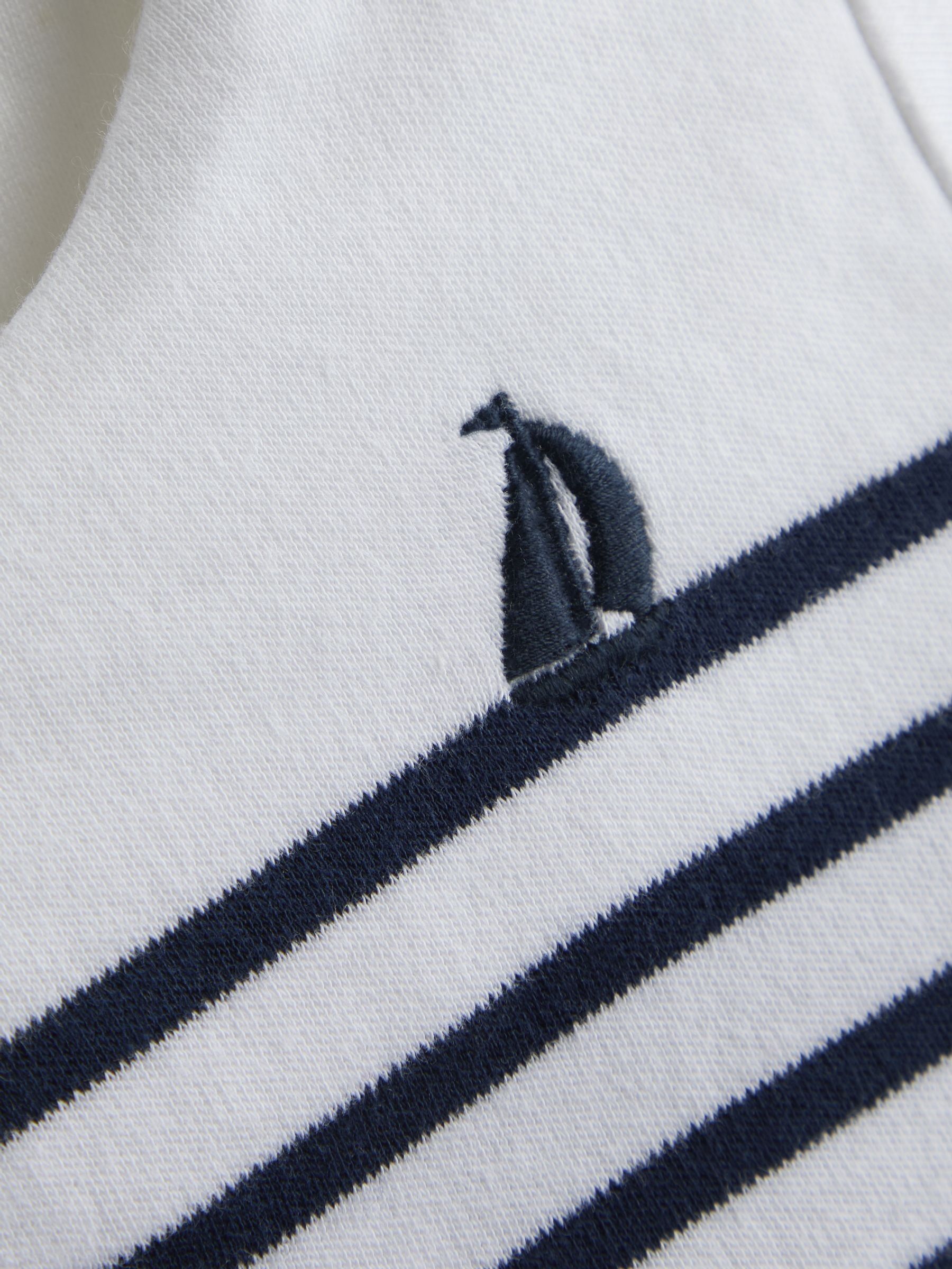 White & Navy Breton Stripe Top - Image 3 of 3 White & Navy Breton Stripe Top - Image 3 of 3