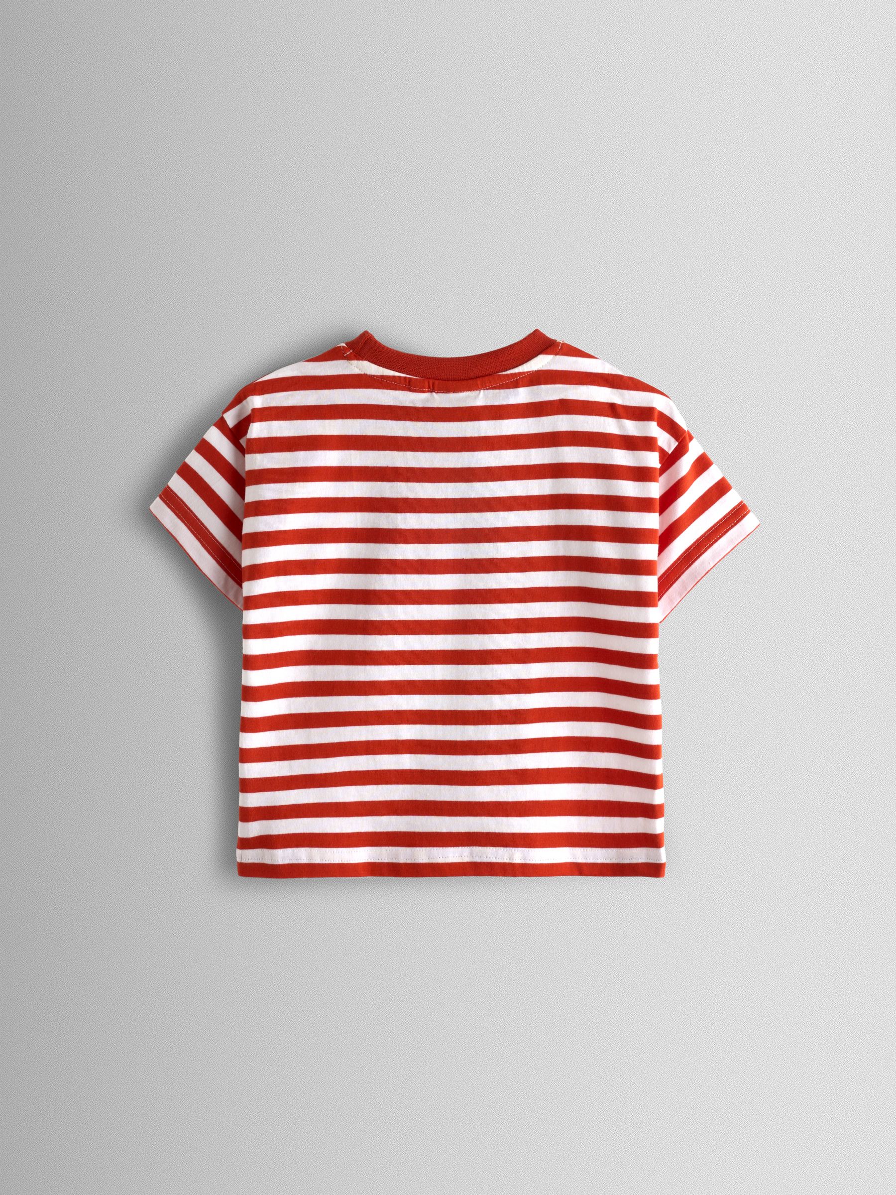 Red Sardine Stripe Appliqué T-Shirt - Image 2 of 4