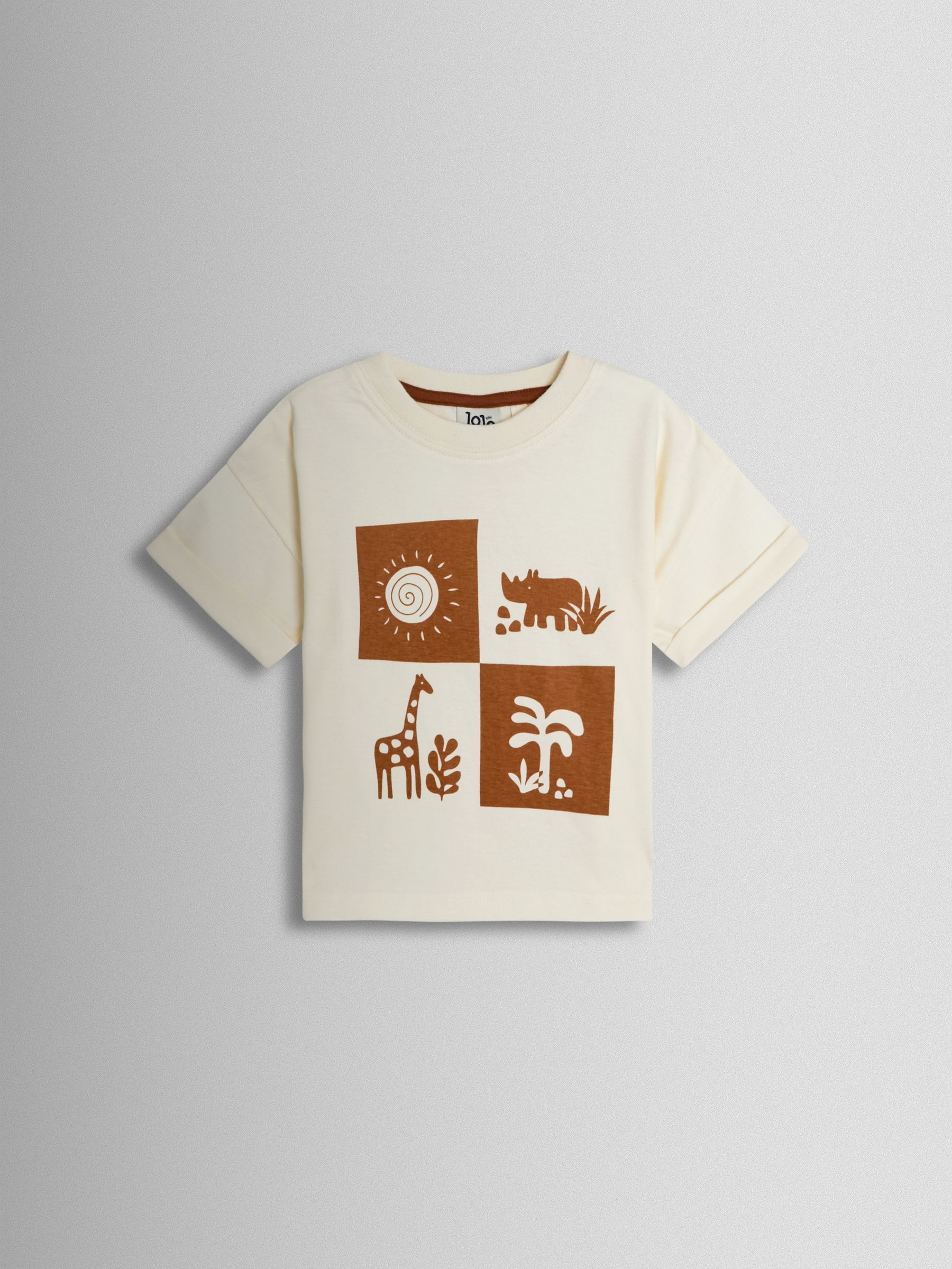 Tan Brown Safari Printed T-Shirt & Shorts Set - Image 2 of 6