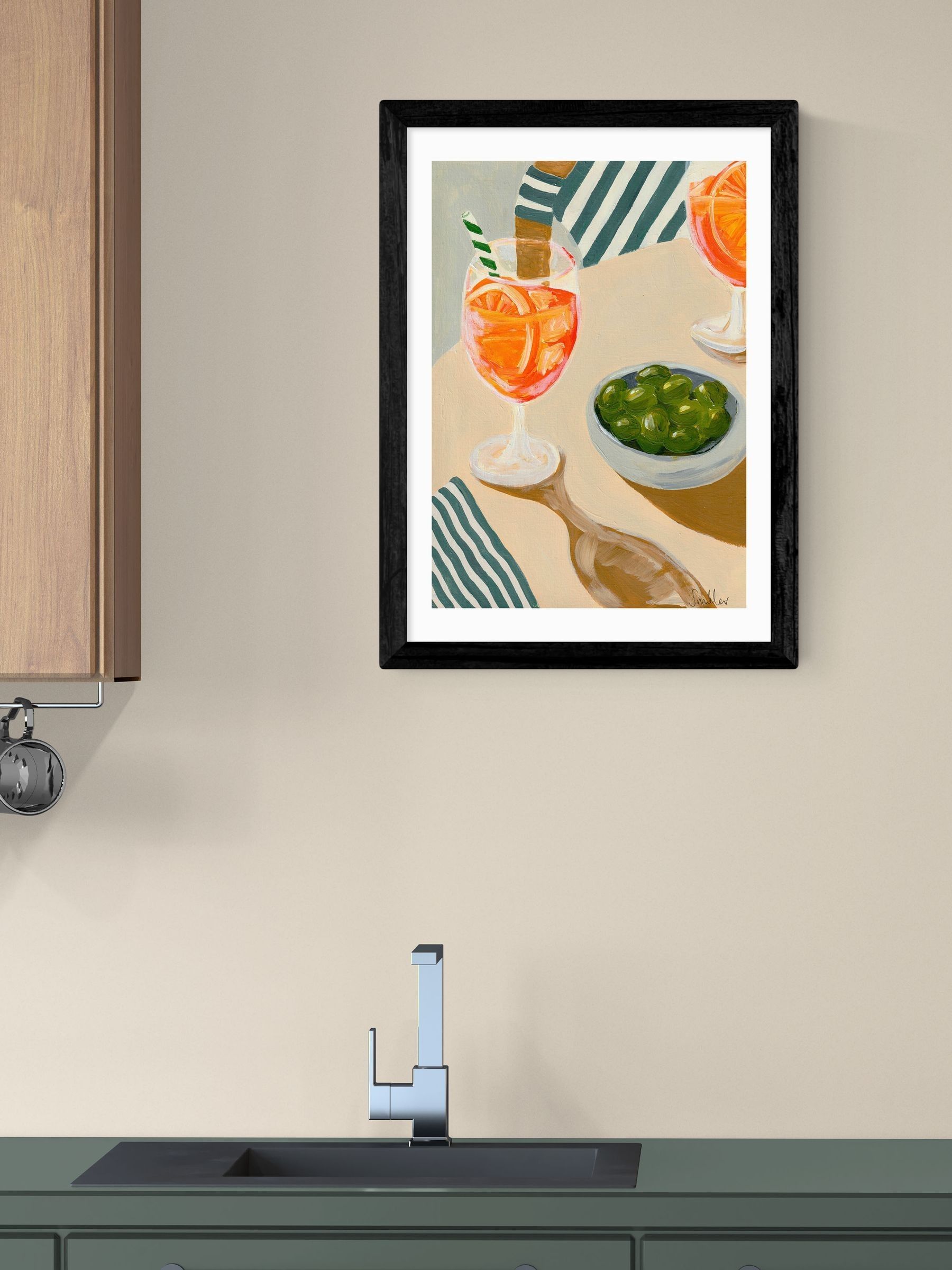 Black Aperitif Wall Art Print by Susie Miller - Image 1 of 3 Black Aperitif Wall Art Print by Susie Miller - Image 1 of 3
