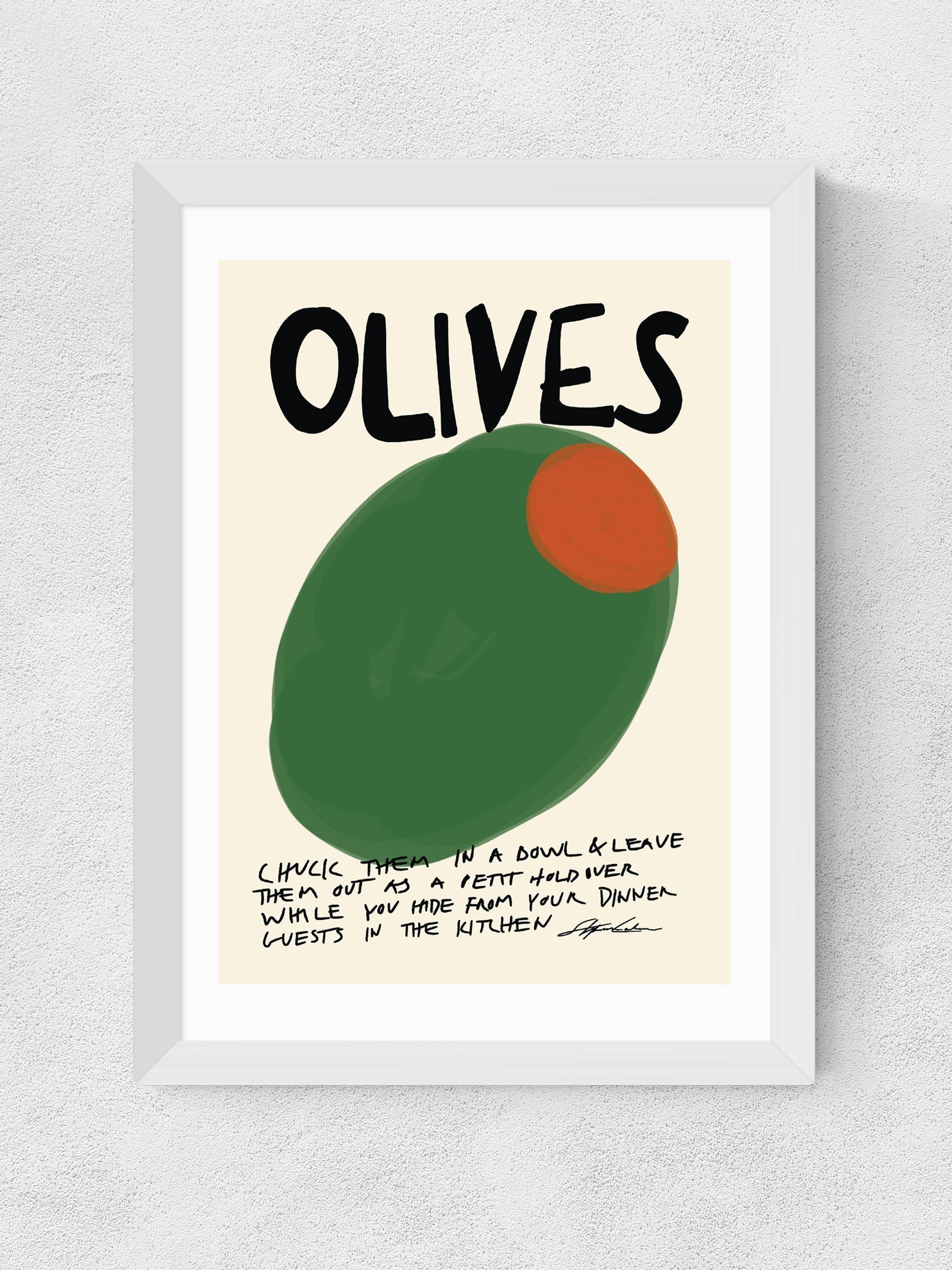 White Olives Wall Art Print by Stephie Cardona - Image 2 of 3