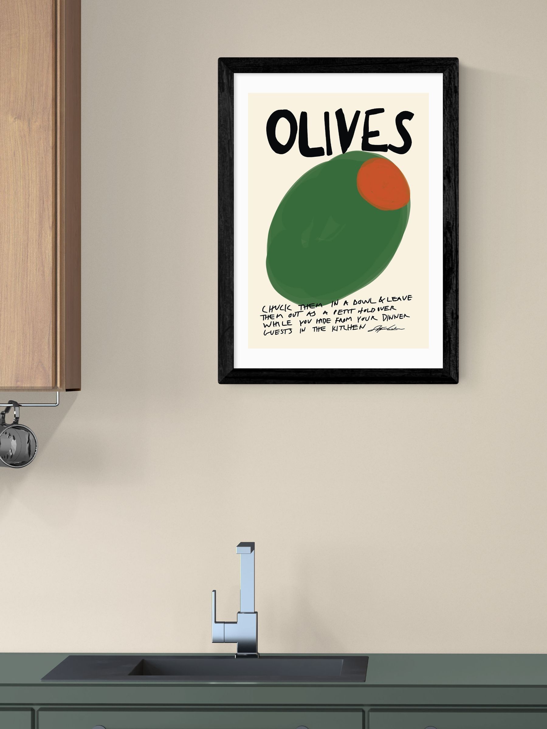 Black Olives Wall Art Print by Stephie Cardona - Image 1 of 3 Black Olives Wall Art Print by Stephie Cardona - Image 1 of 3