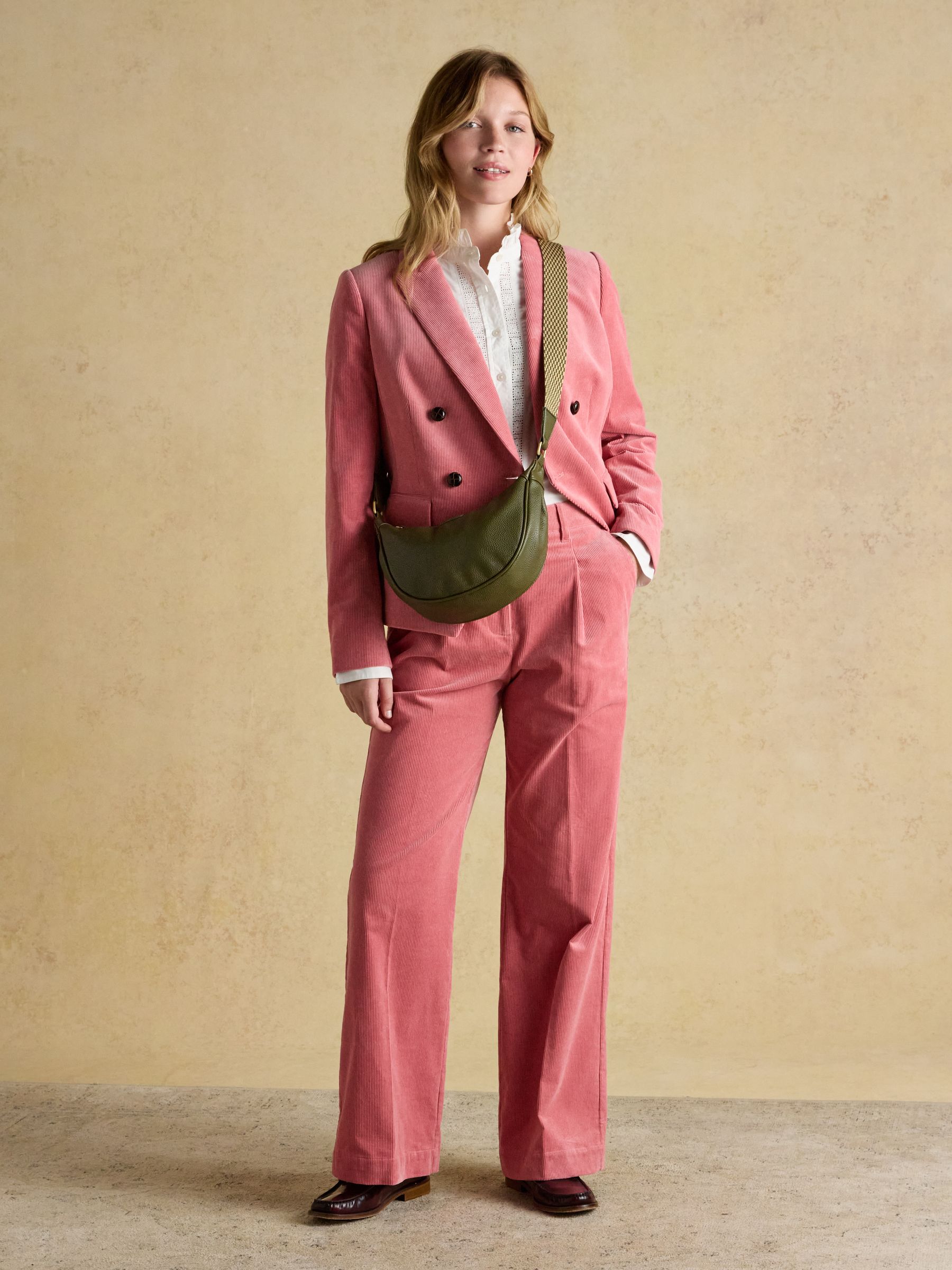 Jade Khaki Green Half Moon Adjustable Cross Body Bag - Image 3 of 9