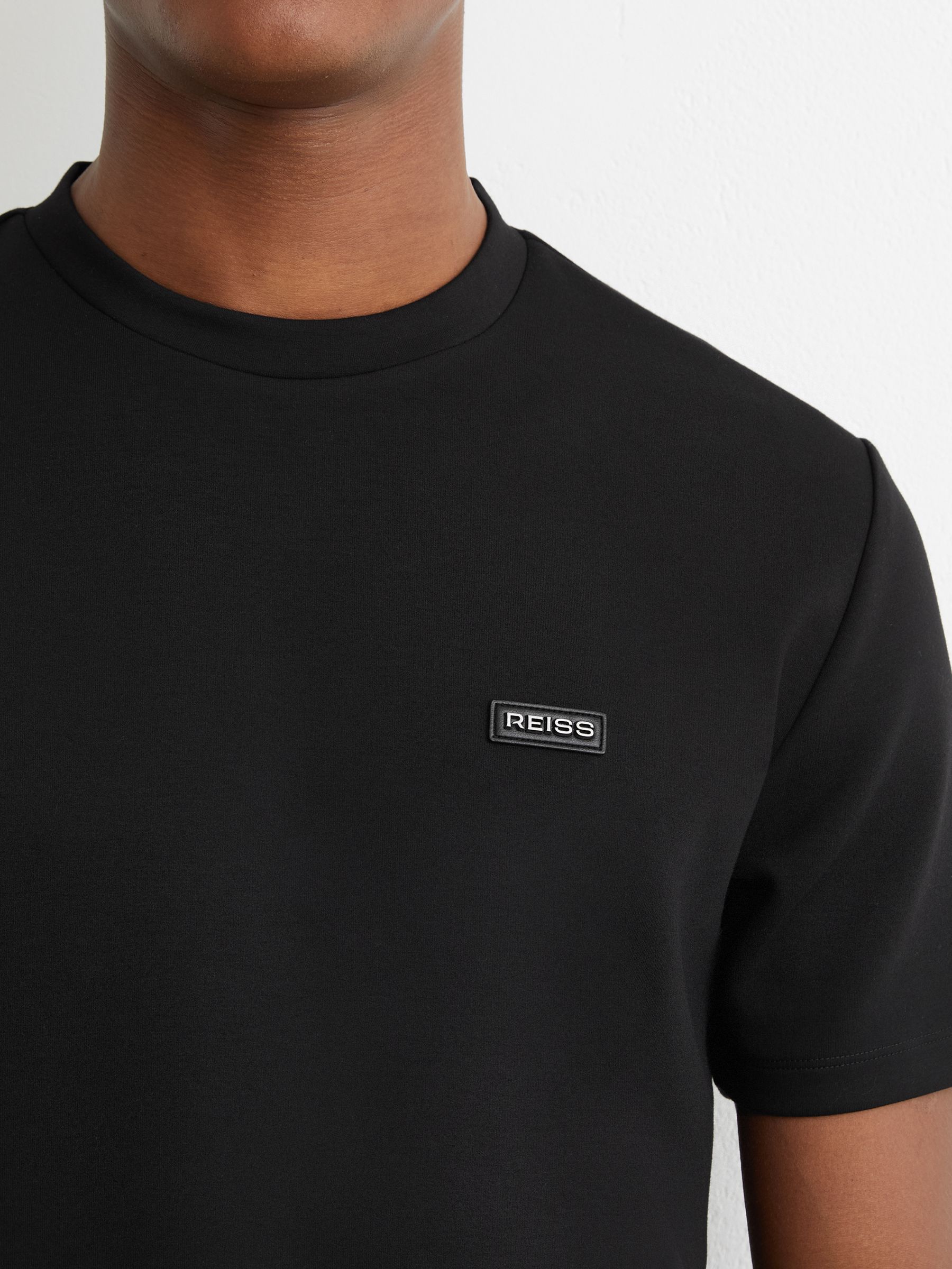Premium Interlock Logo T-Shirt in Black - Image 4 of 6