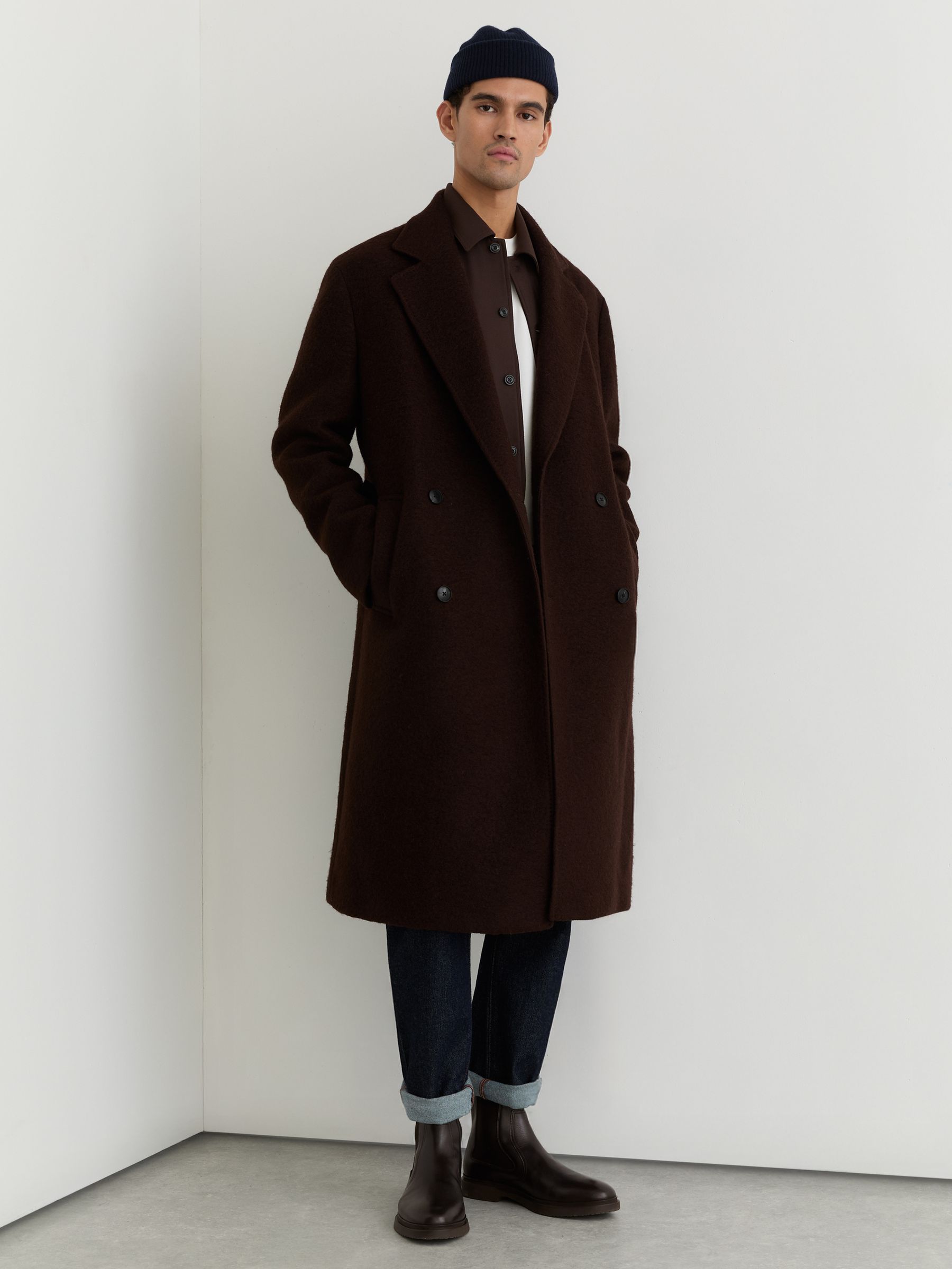 Leather Chelsea Boots in Dark Brown