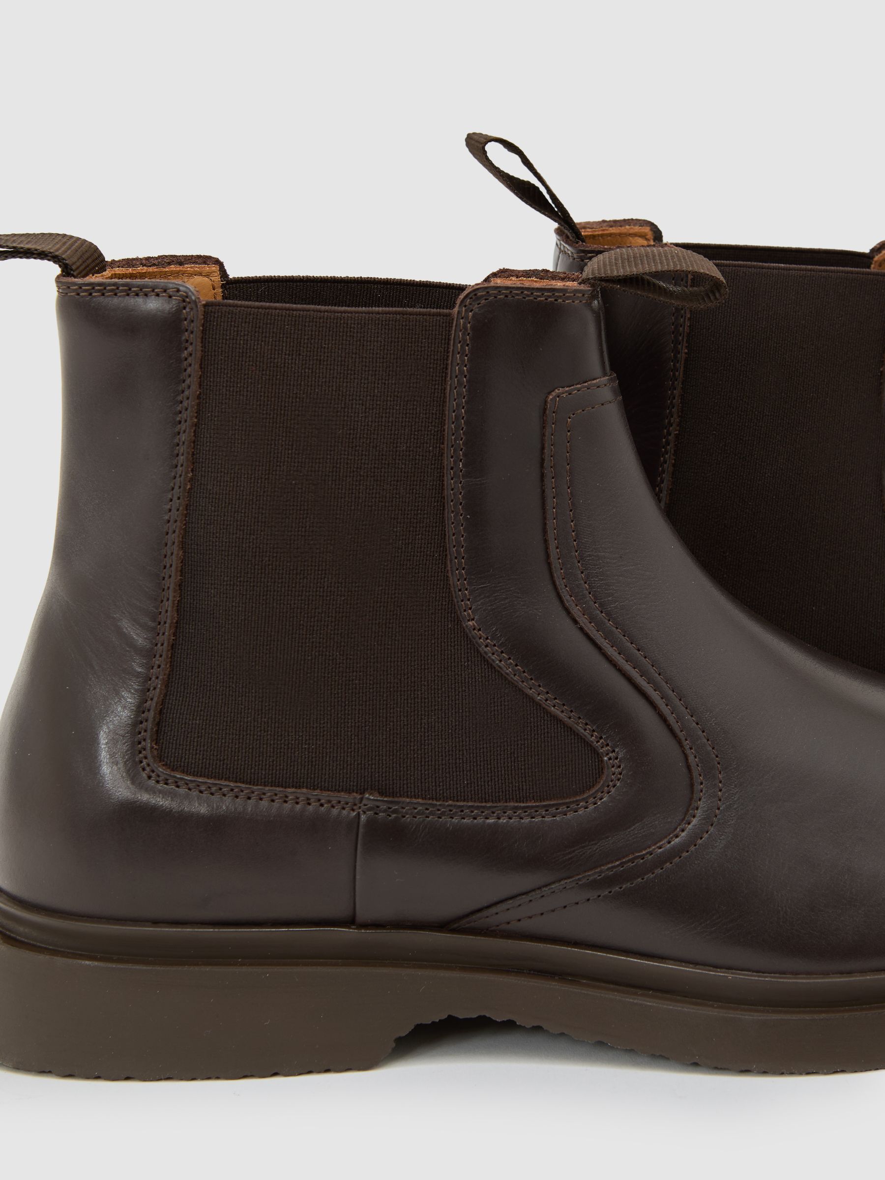 Leather Chelsea Boots in Dark Brown - image 2