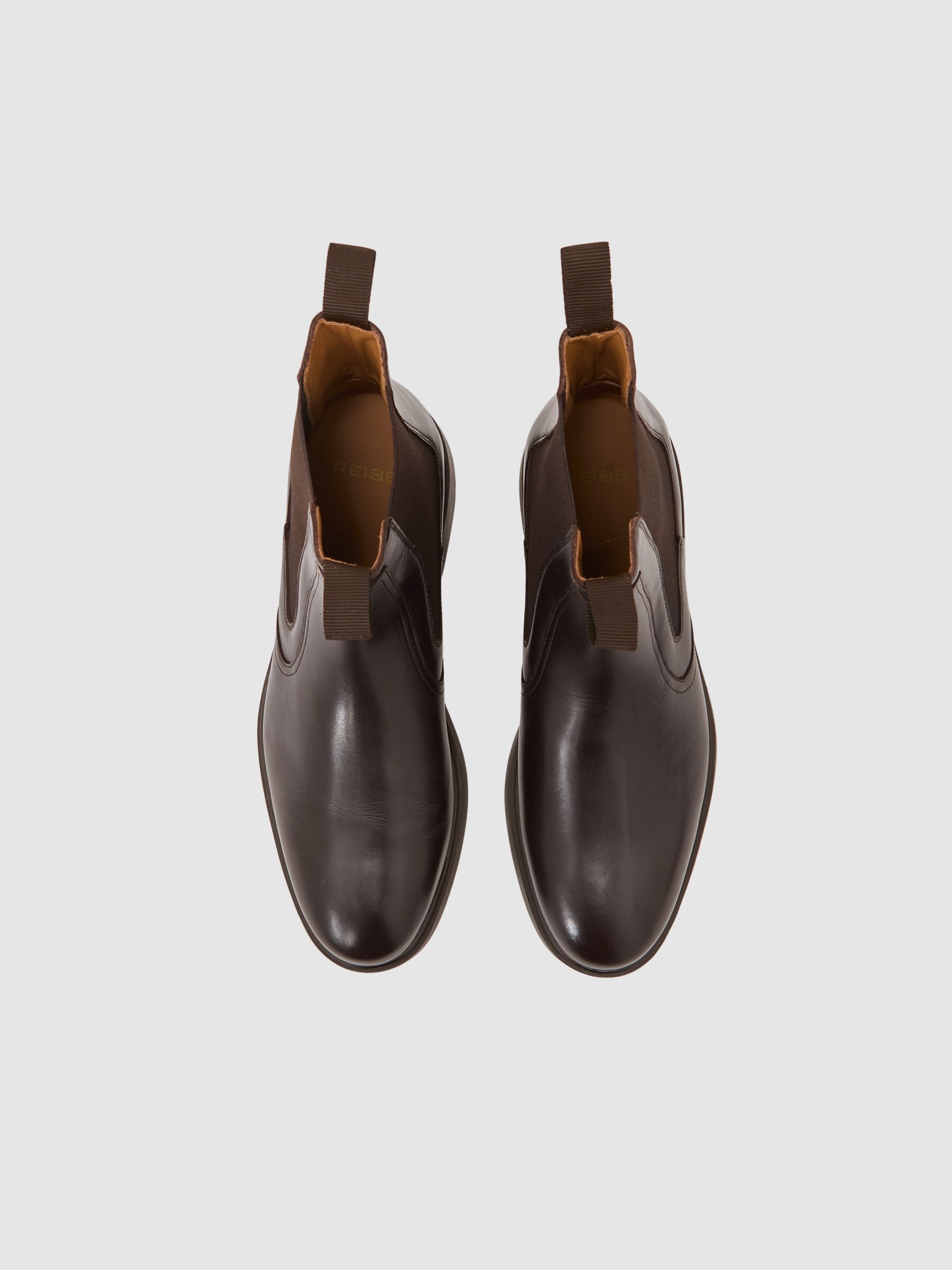 Leather Chelsea Boots in Dark Brown - Image 7 of 7