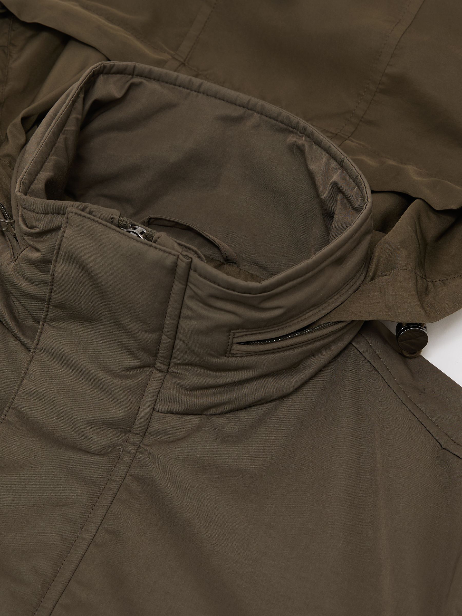 Cotton-Blend Padded Four-Pocket Jacket in Khaki Green - image 5