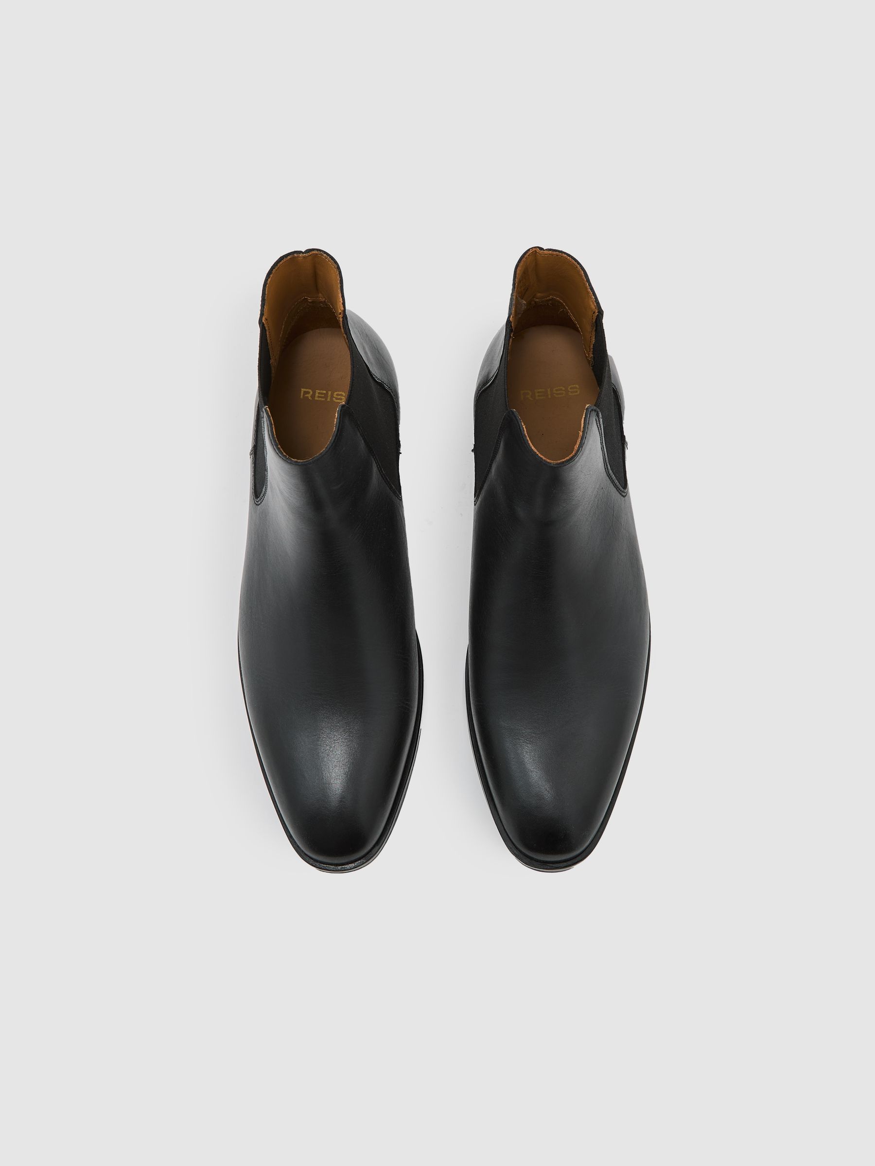 Leather Chelsea Boots in Black - Image 3 of 5