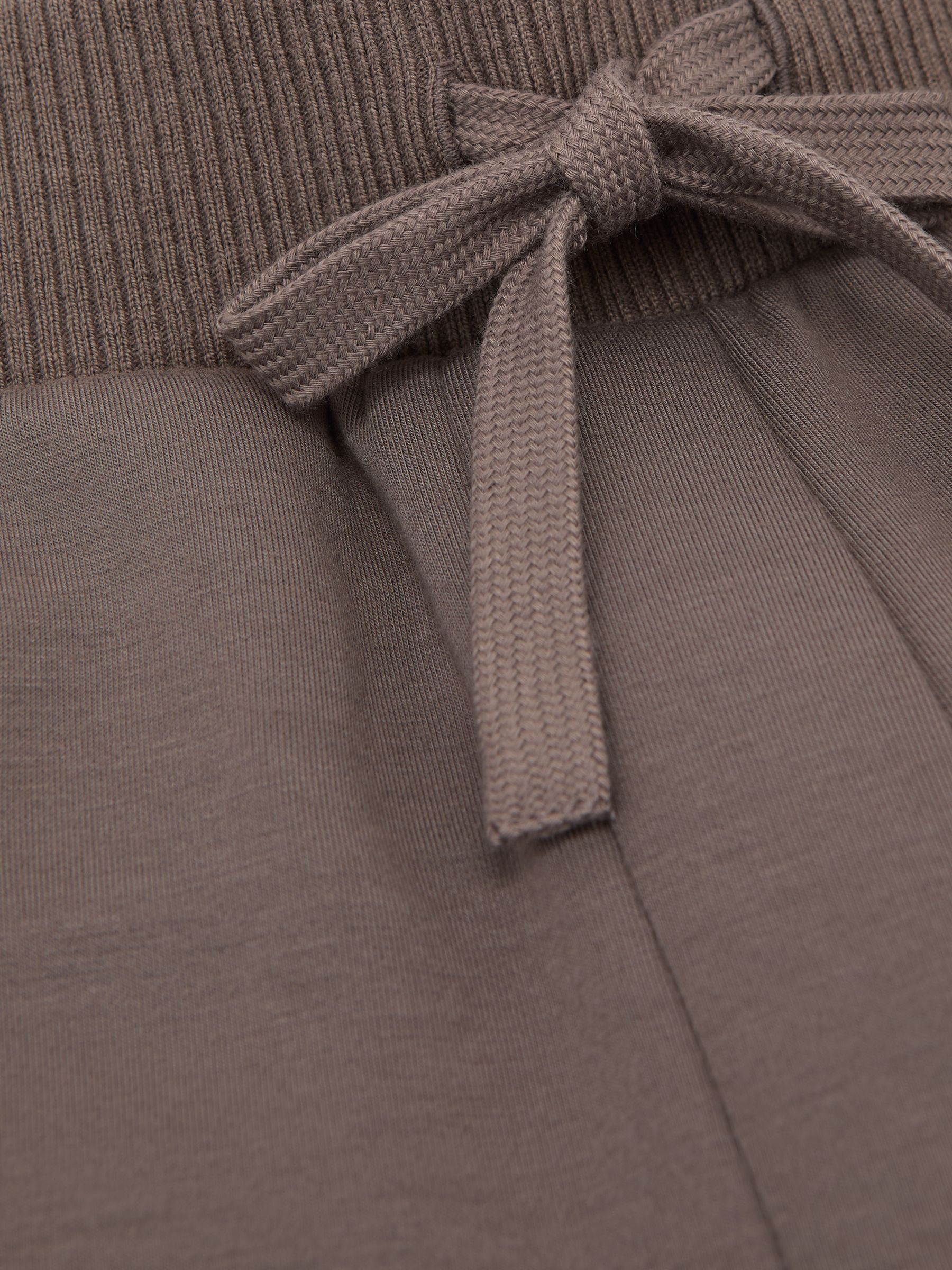 Premium Interlock Wide-Leg Joggers in Taupe Brown - image 3