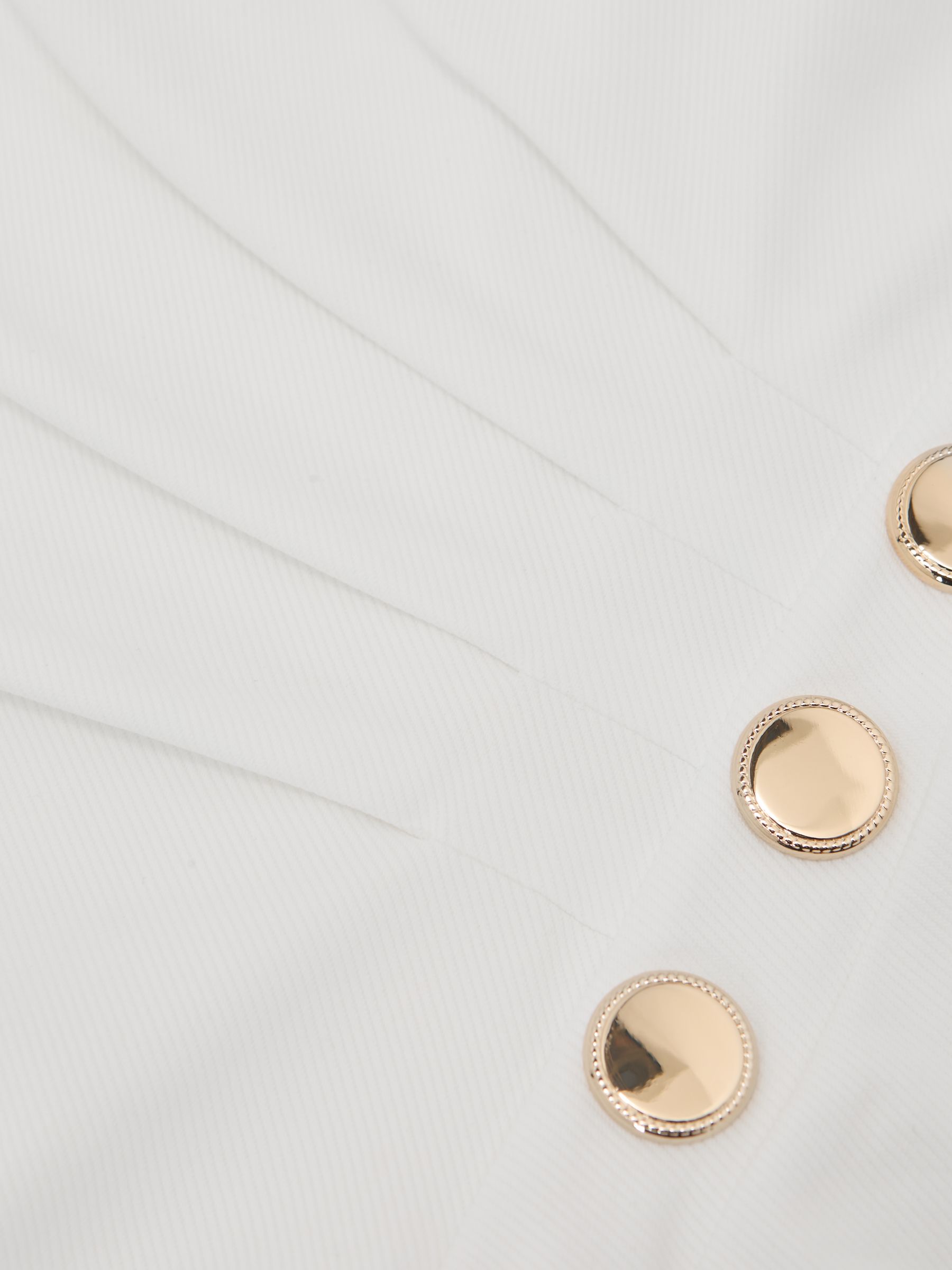 One-Shoulder Button-Detail Swimsuit in Ivory - image 5