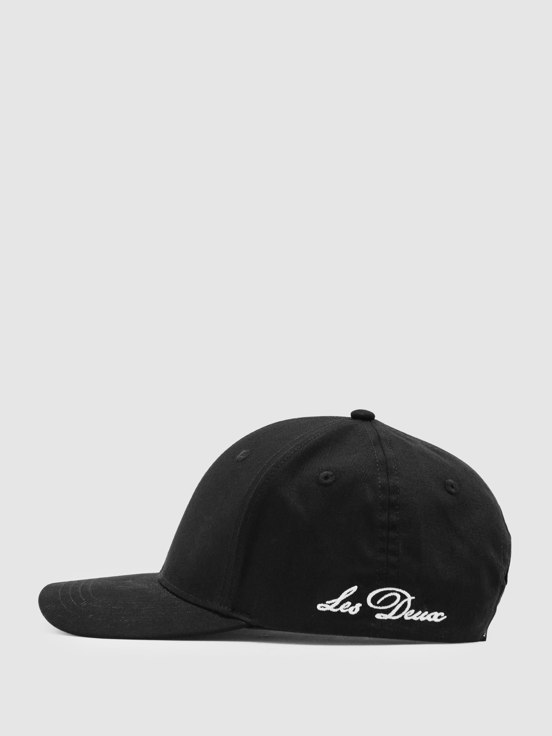 Les Deux Cotton Logo Baseball Cap in Black - Image 3 of 5