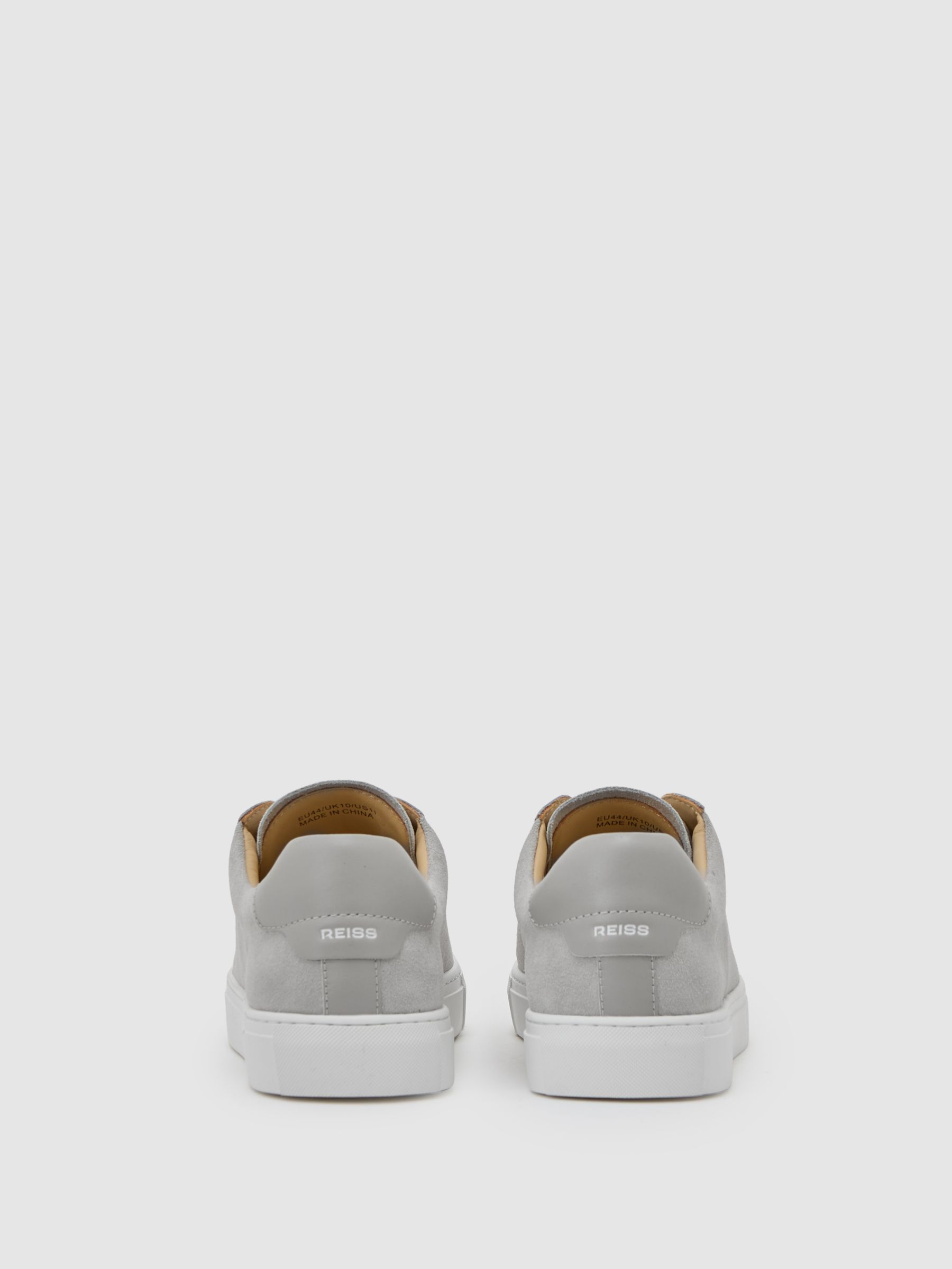 Low-Top Suede Trainers in Soft Grey - image 4