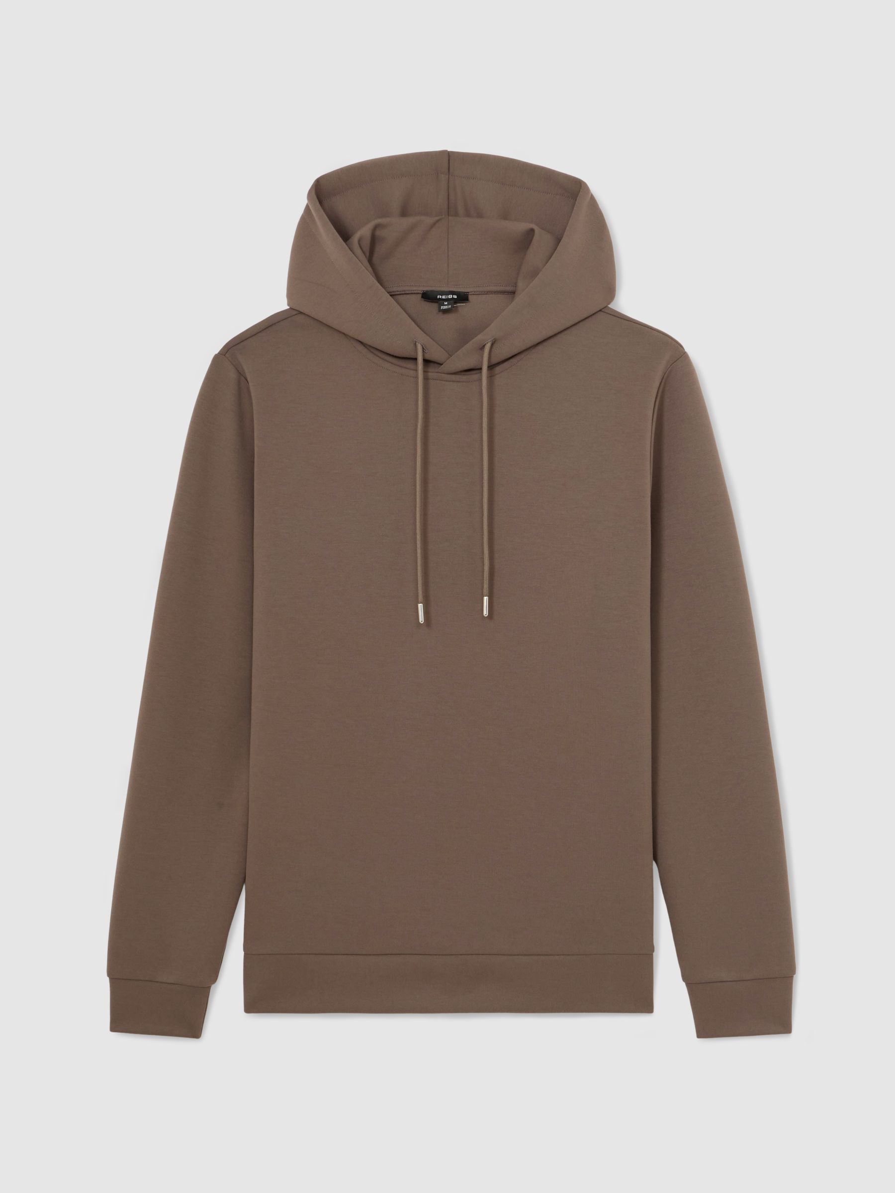 Premium Interlock-Jersey Hoodie in Light Brown - Image 2 of 6