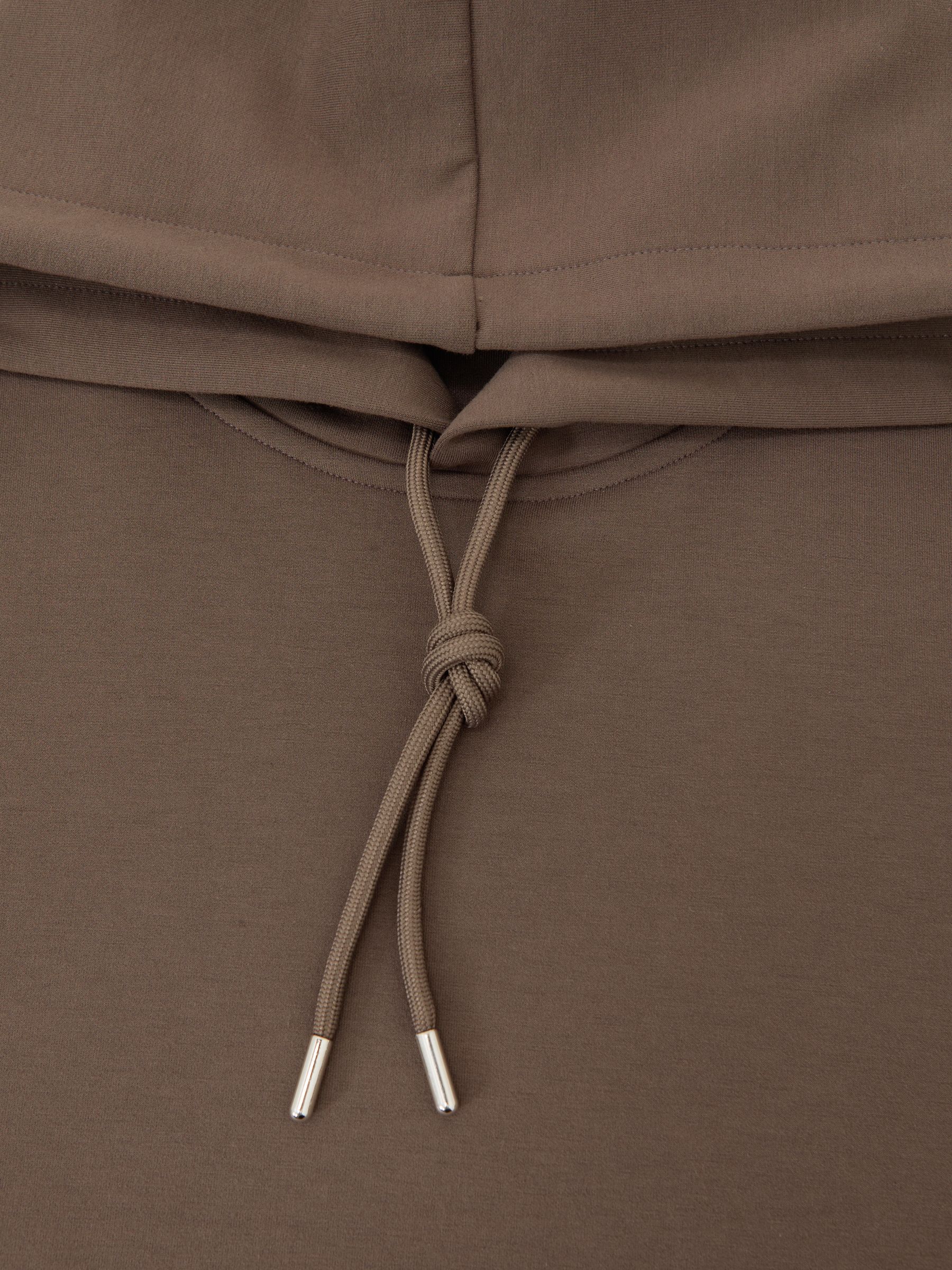 Premium Interlock-Jersey Hoodie in Light Brown - Image 6 of 6