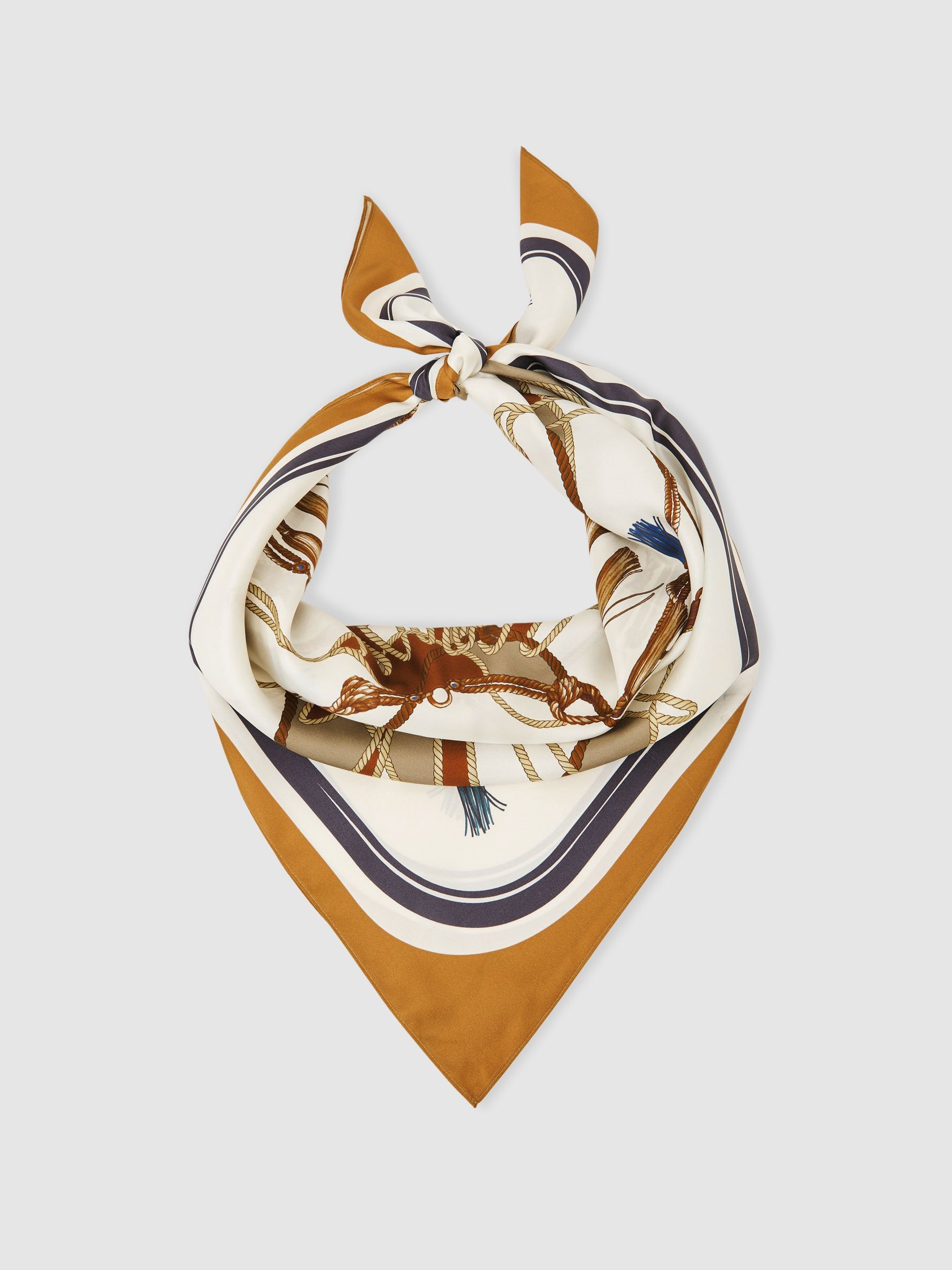 Silk Printed Scarf in Multi - image 3