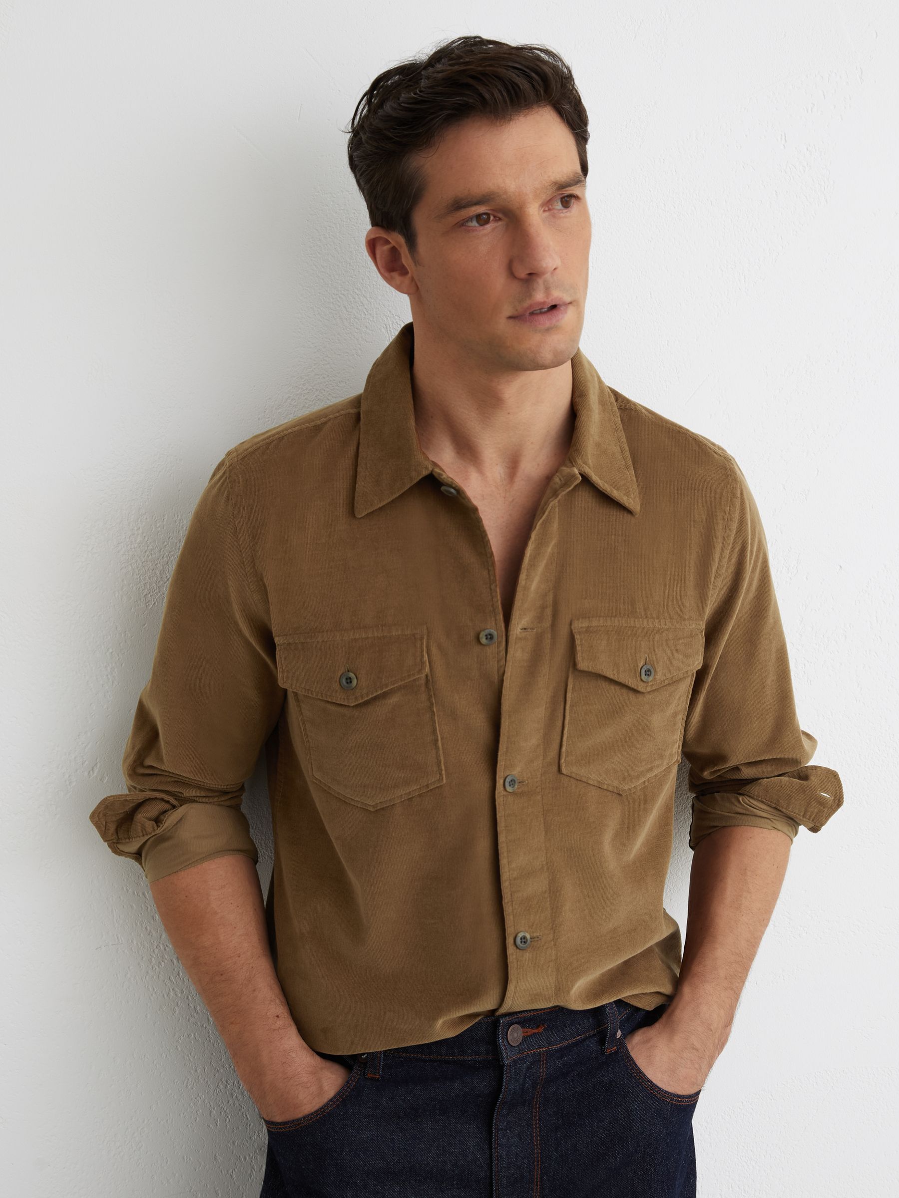 Cotton Corduroy Twin-pocket Overshirt