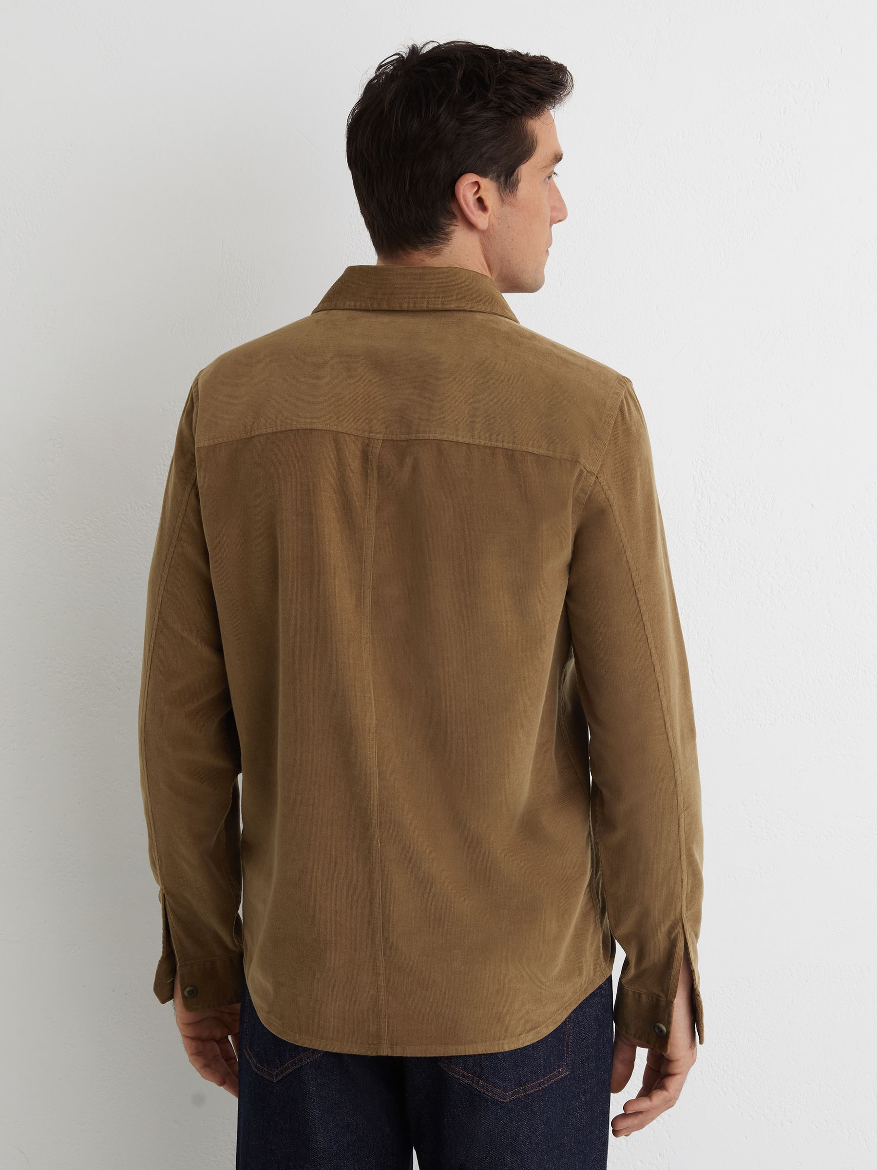 Corduroy Twin-Pocket Overshirt in Stone - image 3