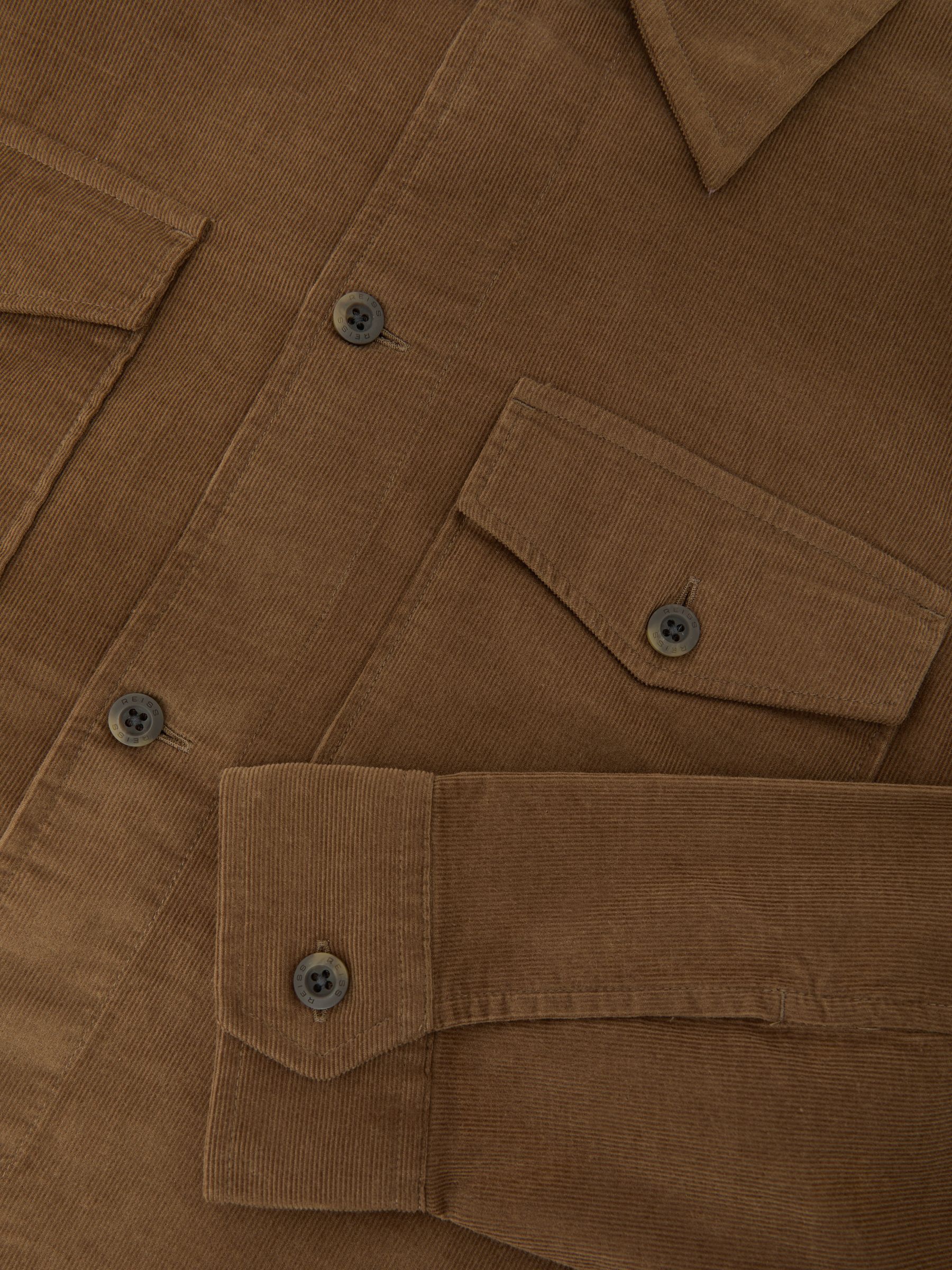 Corduroy Twin-Pocket Overshirt in Stone - Image 6 of 7