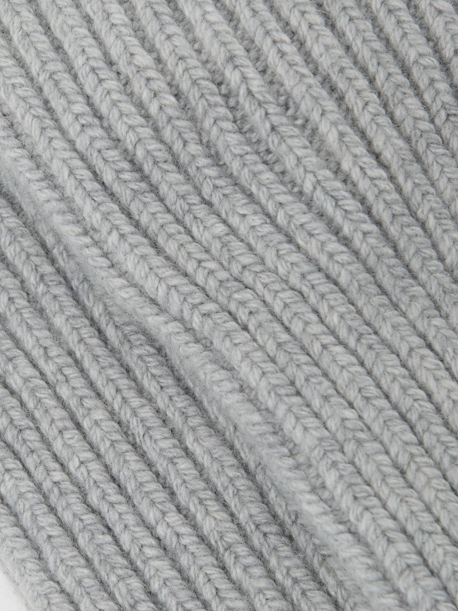 Rib-Knit Socks with Wool and Cashmere in Soft Grey - Image 3 of 3