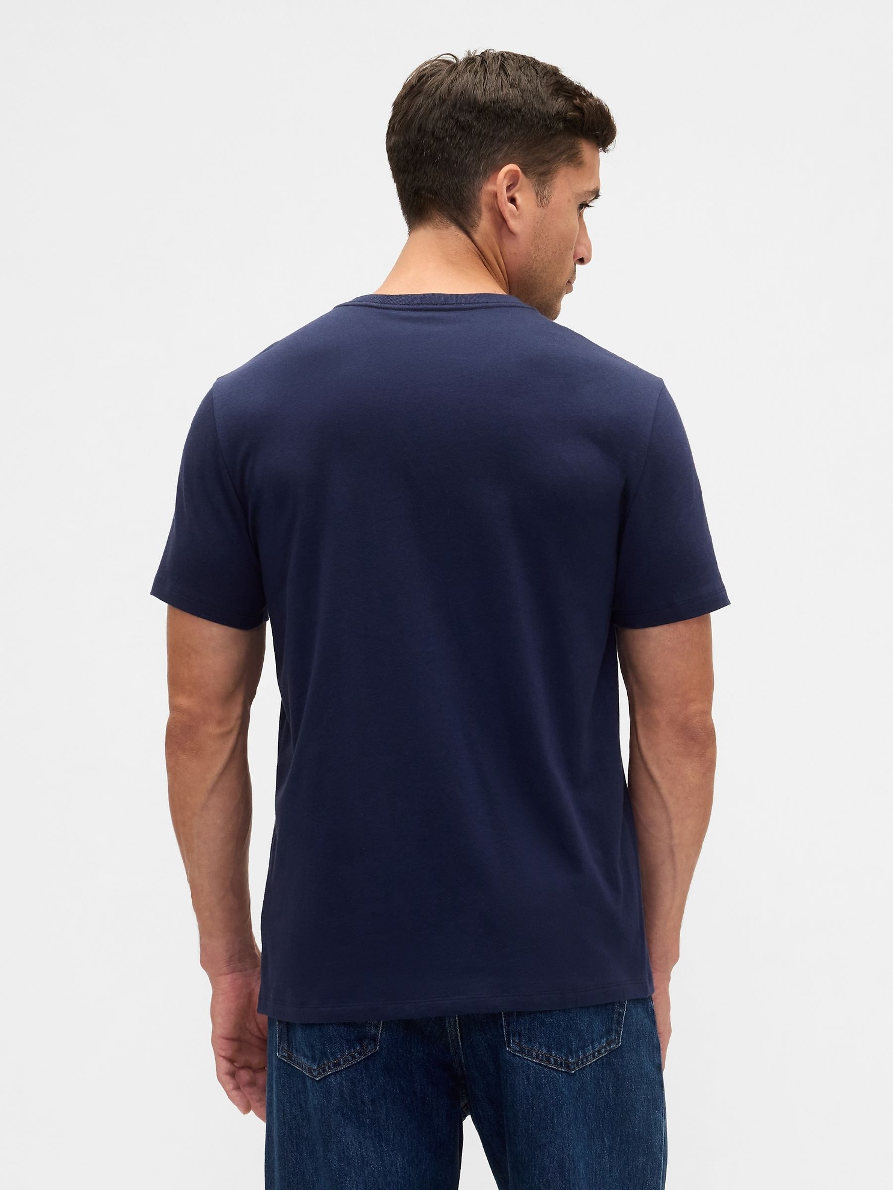 Navy Blue Everyday Soft Logo T-Shirt - Image 2 of 5