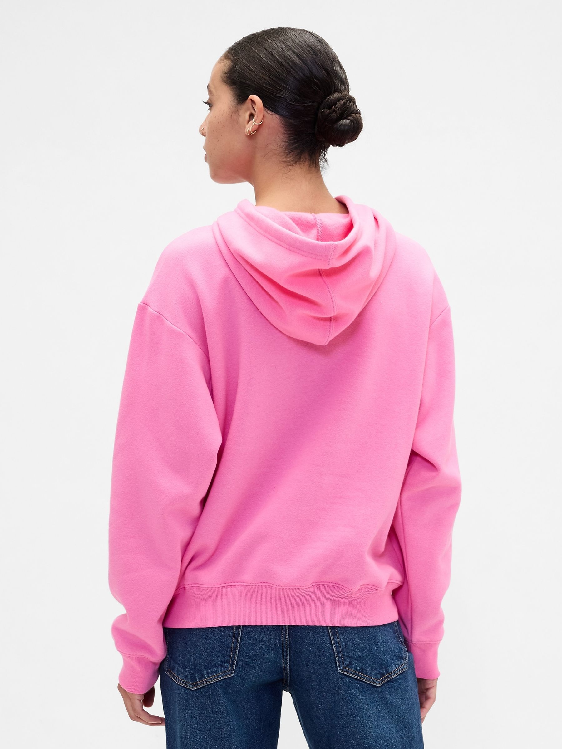 Neon Pink Pullover Logo Hoodie - Image 2 of 5