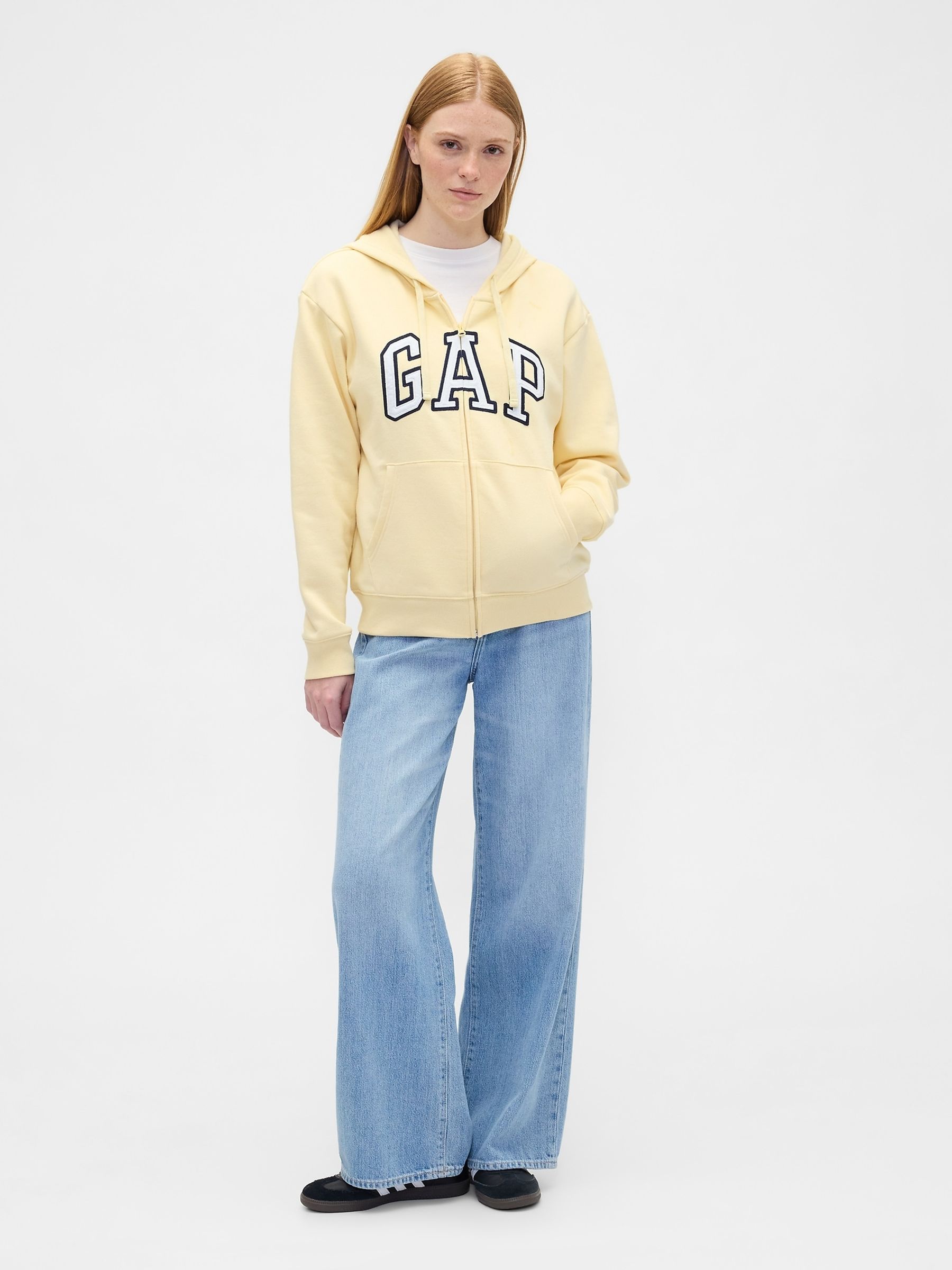 Yellow Relaxed Logo Zip Hoodie - Image 3 of 5