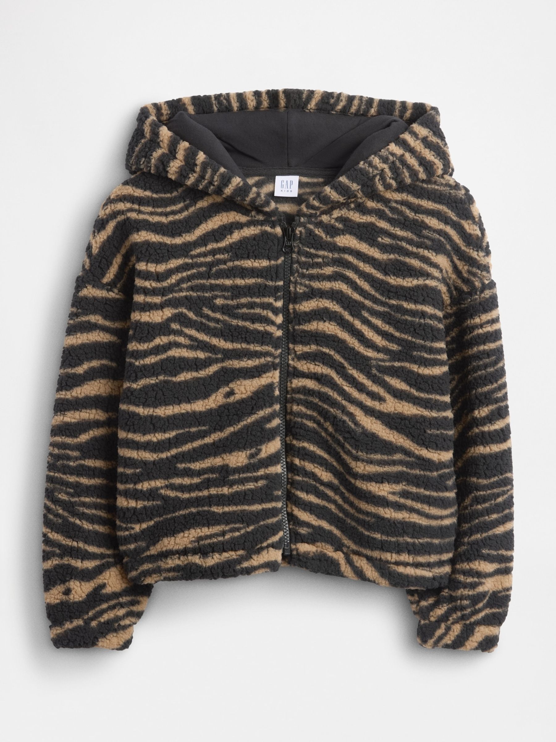 Animal Sherpa Relaxed Zip Hoodie (4-13yrs) - Image 4 of 5