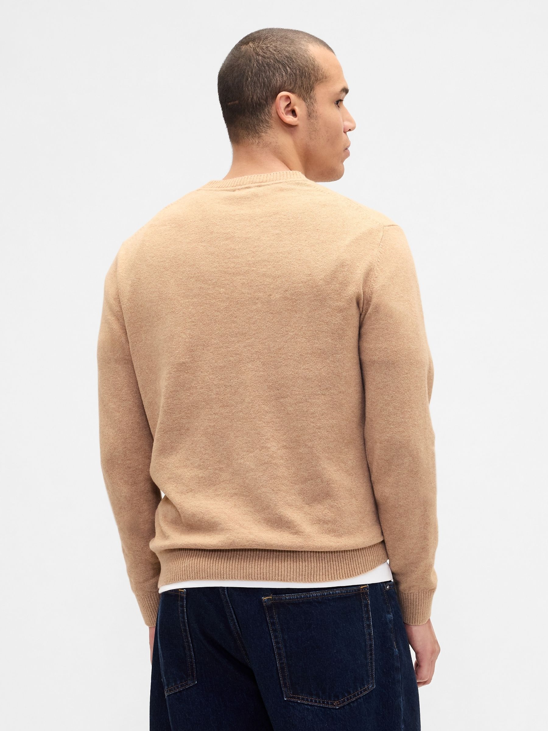 Brown CashSoft Crewneck Jumper - Image 2 of 4 Brown CashSoft Crewneck Jumper - Image 2 of 4