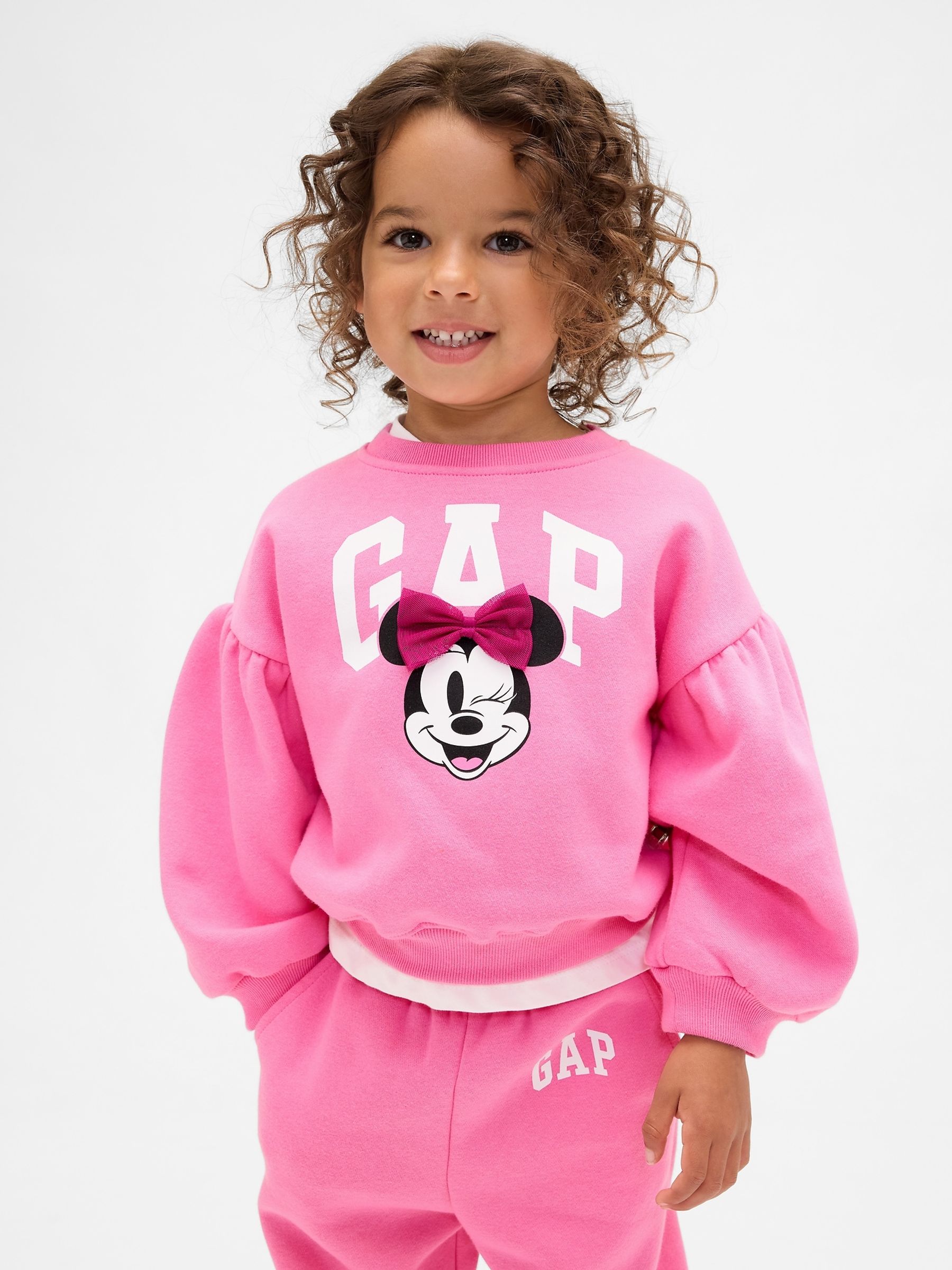 Pink Disney VintageSoft Logo Bubble Sweatshirt - Image 1 of 3