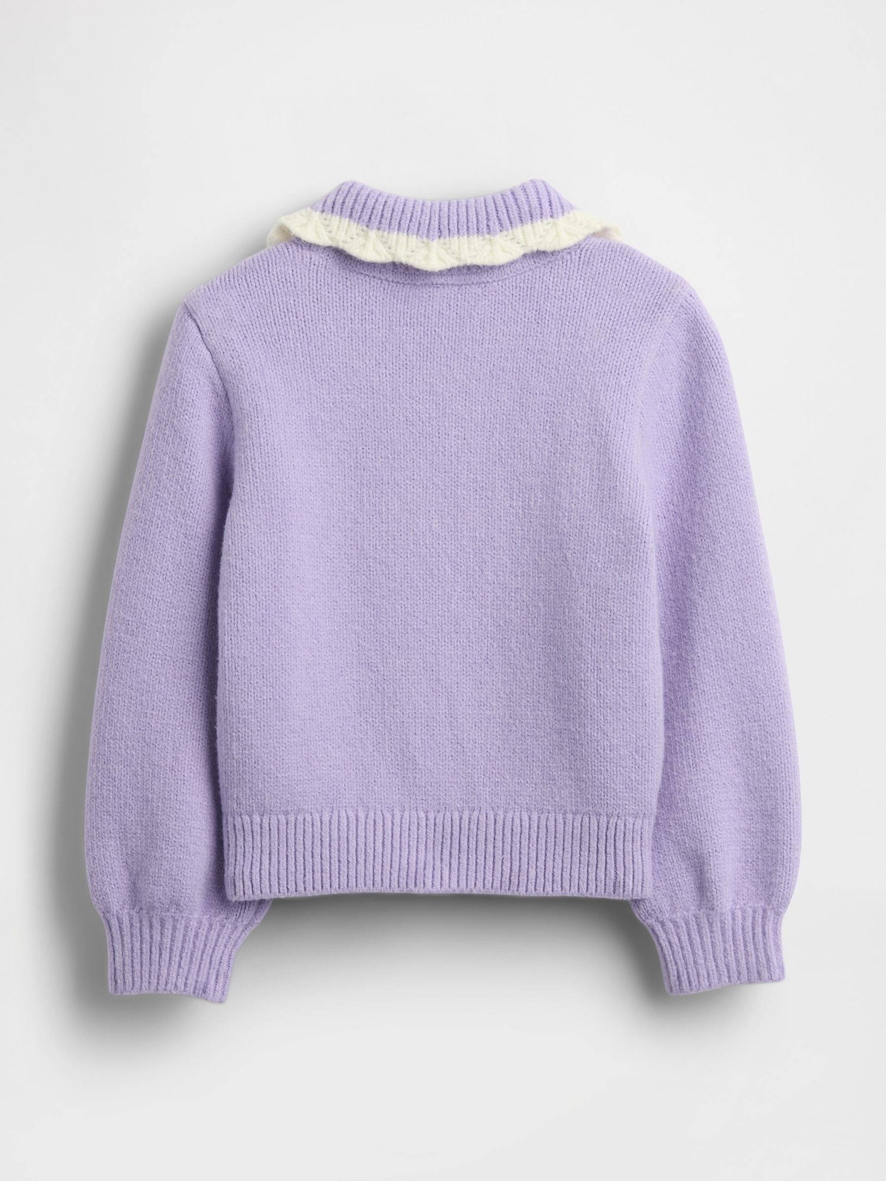 Purple CashSoft Collared Jumper (6mths-5yrs) - Image 2 of 2