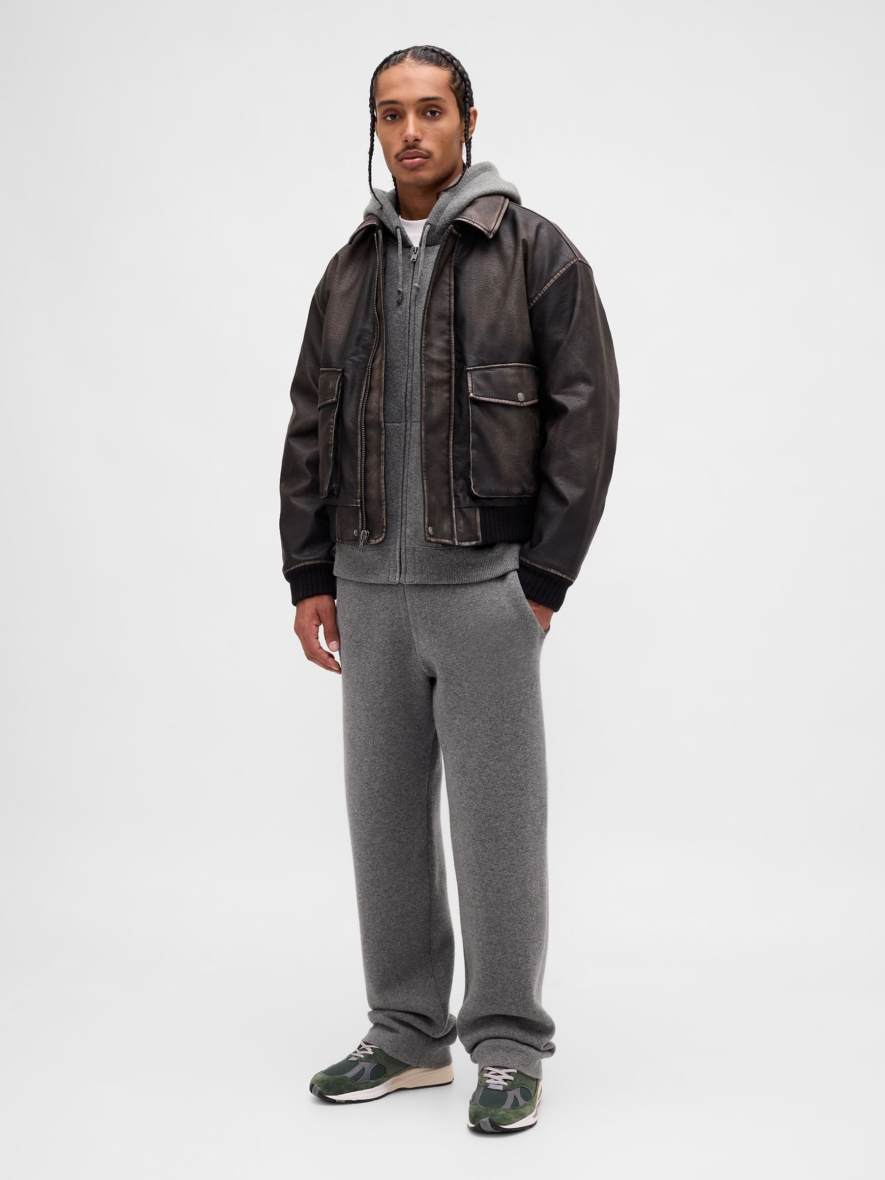 Grey Heavyweight CashSoft Zip Jumper Hoodie - Image 3 of 4
