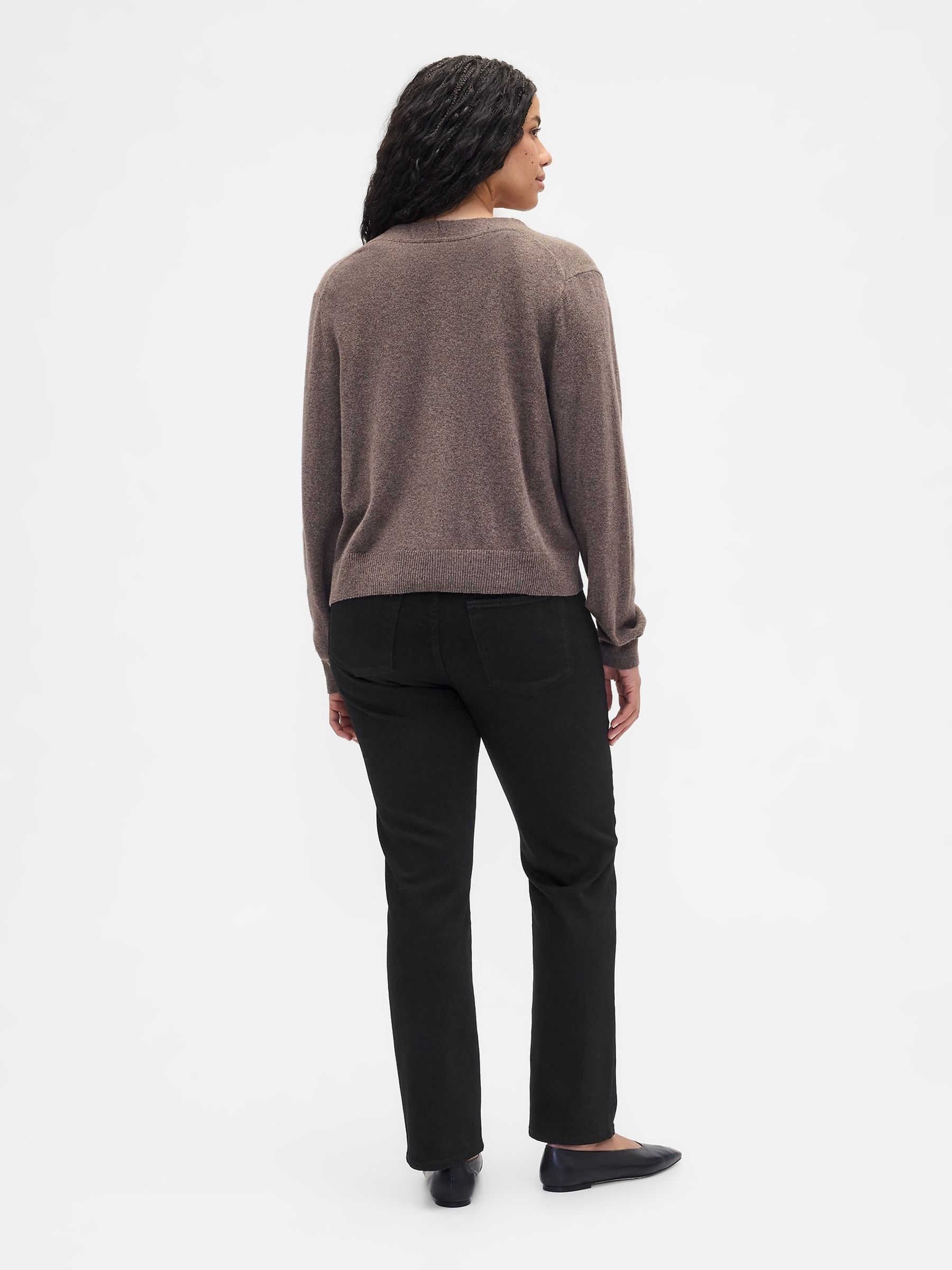 Black Mid Waisted Classic Straight Jeans - Image 6 of 6 Black Mid Waisted Classic Straight Jeans - Image 6 of 6