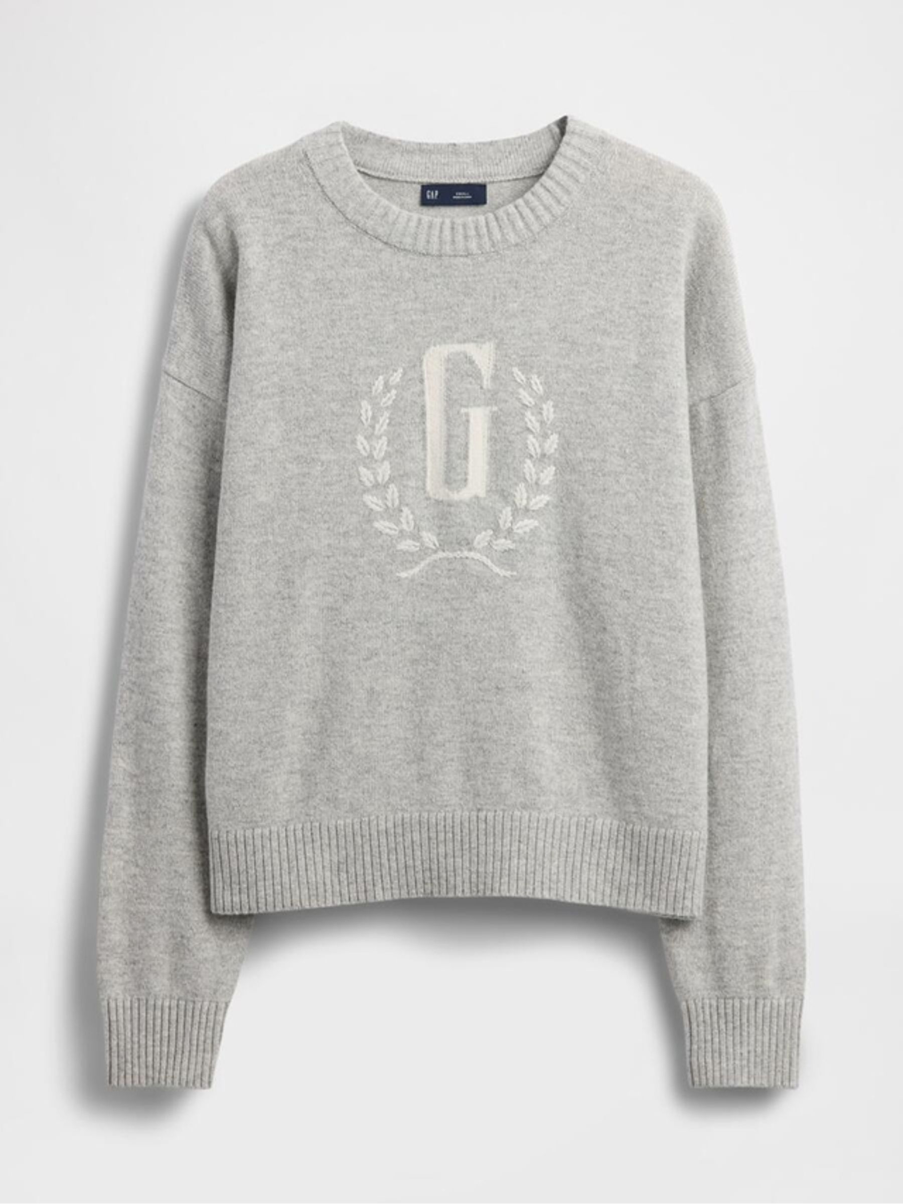 Grey Logo Intarsia Jumper - Image 5 of 6