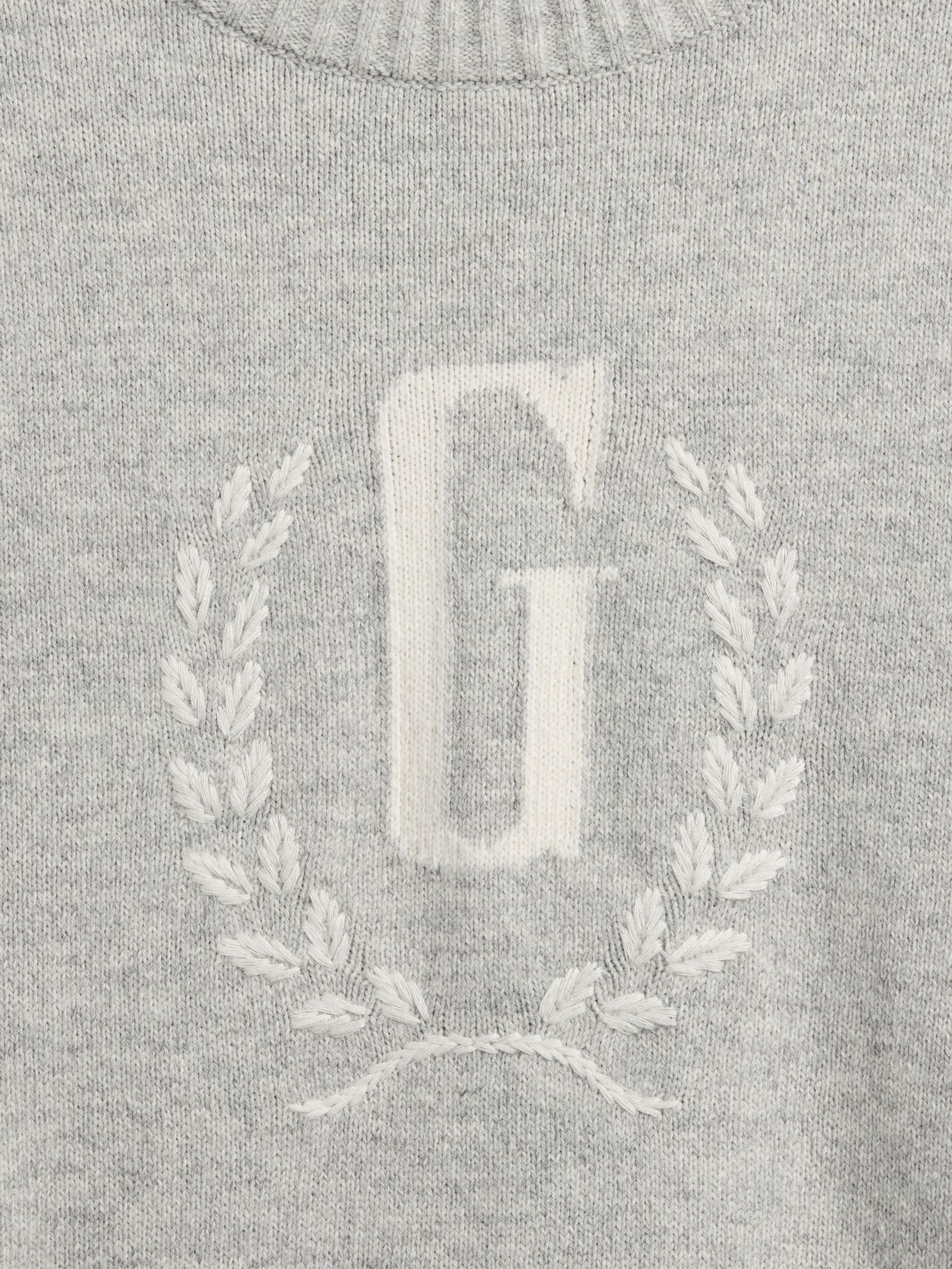 Grey Logo Intarsia Jumper - Image 6 of 6