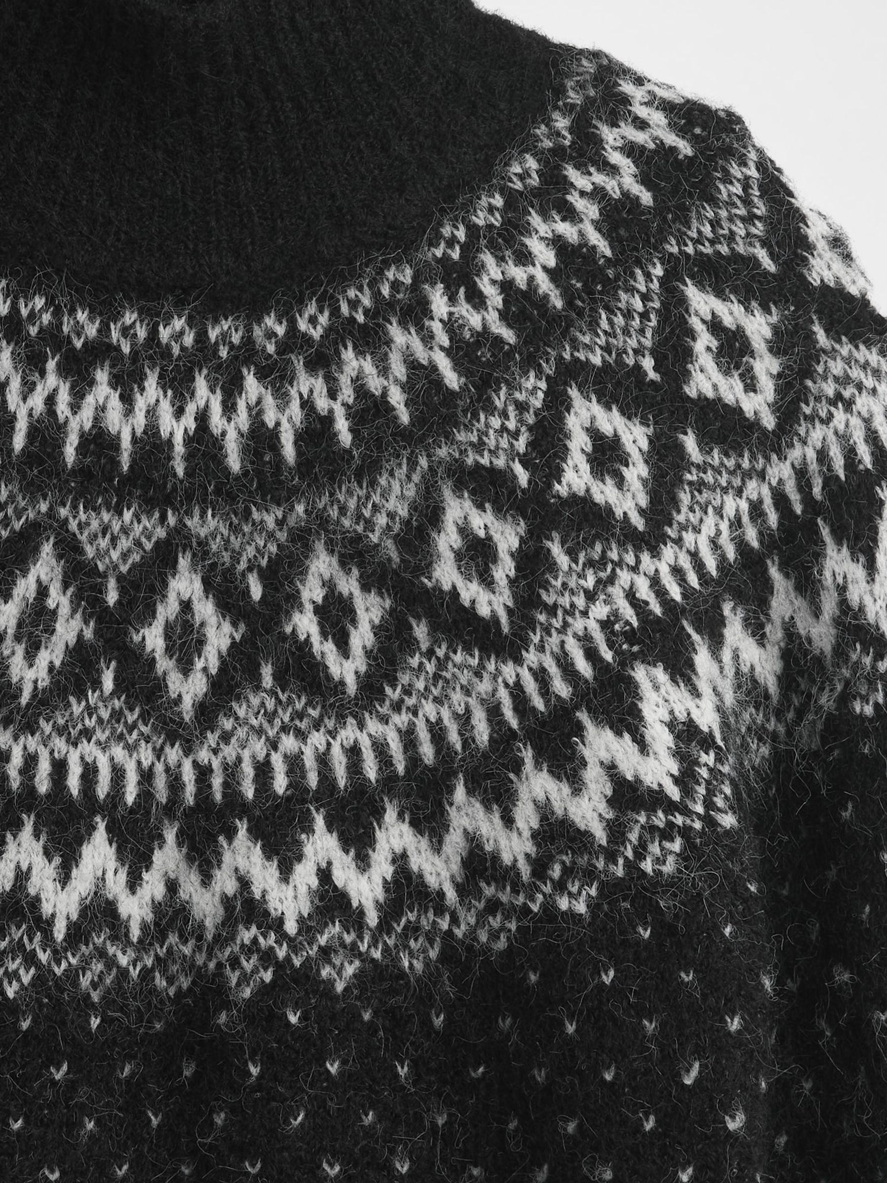 Black Fuzzy Oversized Turtle Neck Jumper - Image 3 of 3 Black Fuzzy Oversized Turtle Neck Jumper - Image 3 of 3