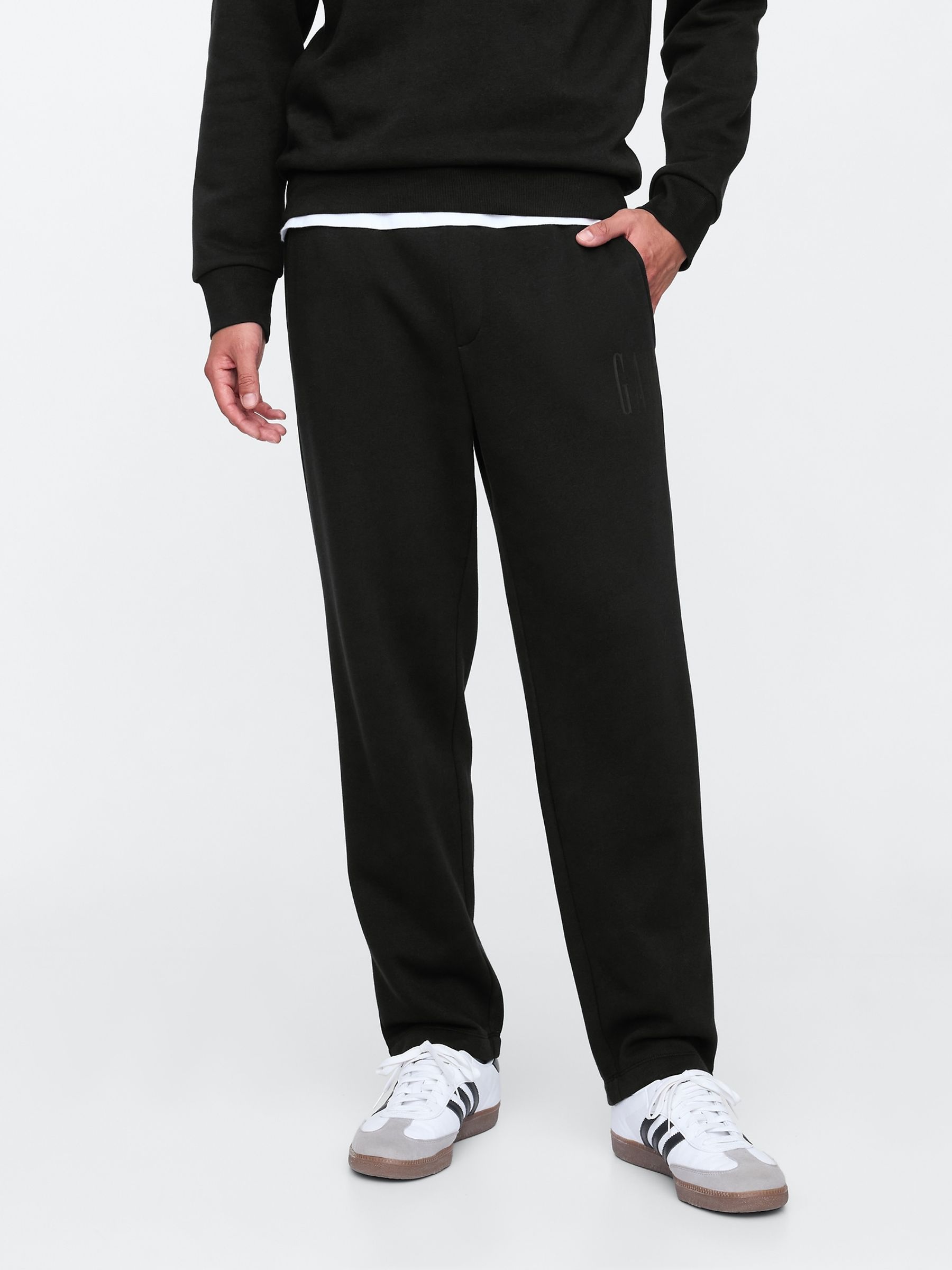 Black Logo Straight Leg Joggers - Image 3 of 4