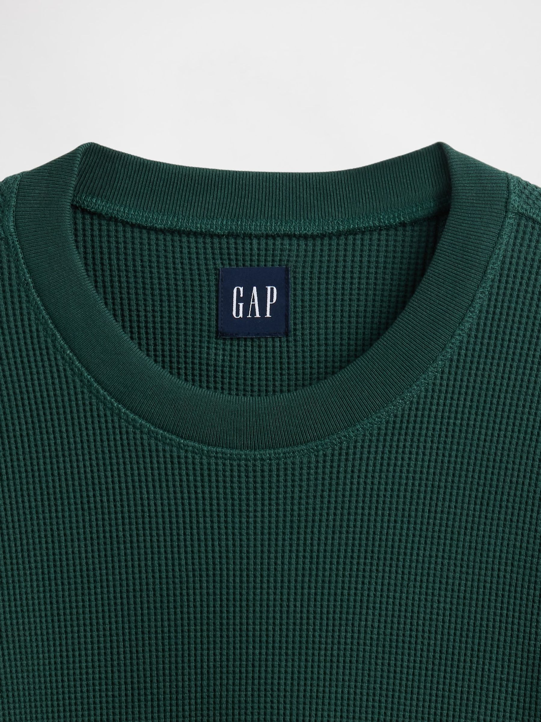 Green Heavyweight Thermal Oversized T-Shirt - Image 4 of 4 Green Heavyweight Thermal Oversized T-Shirt - Image 4 of 4