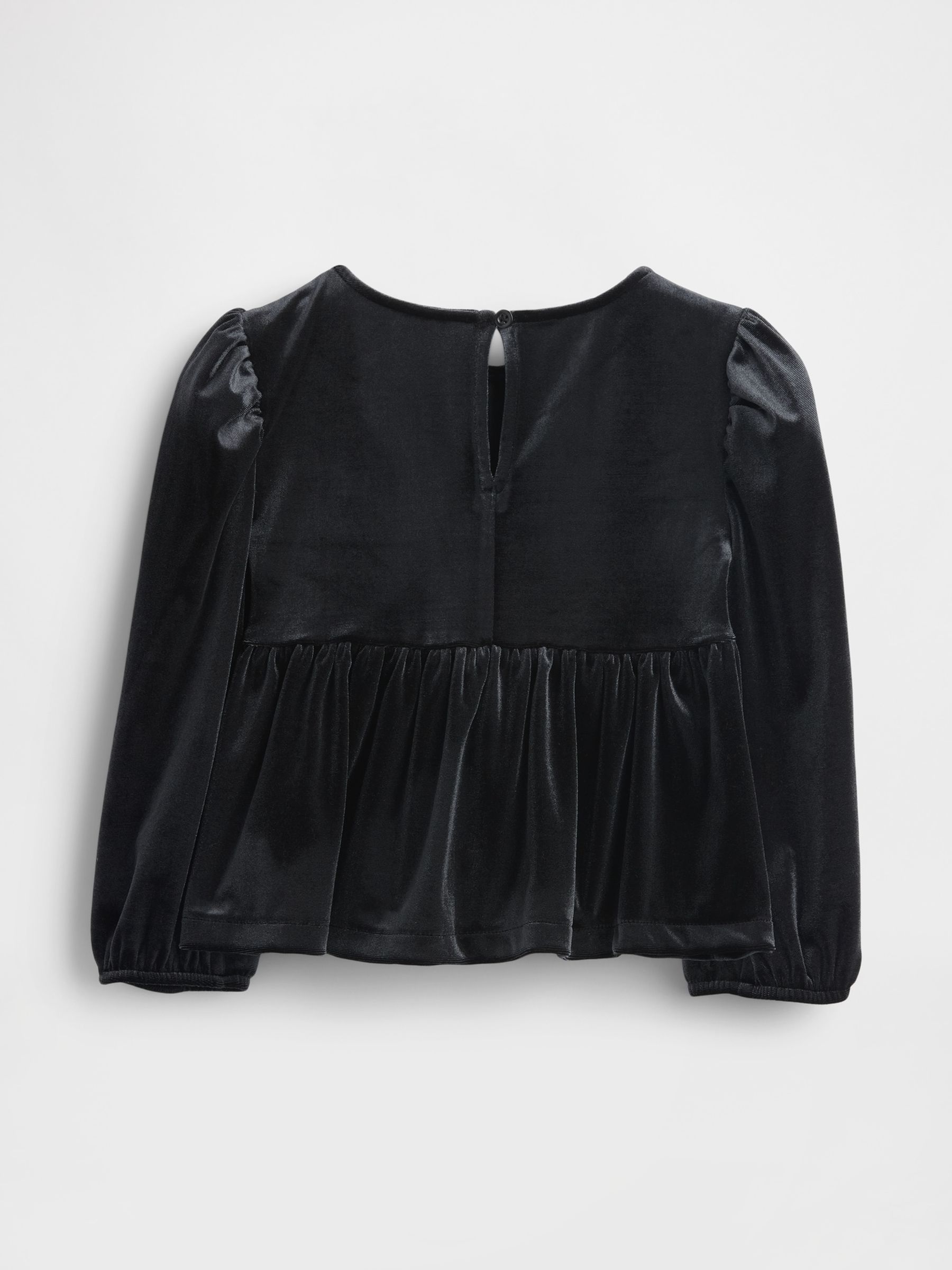 Black Velour Bow Top (6mths-5yrs) - Image 3 of 5