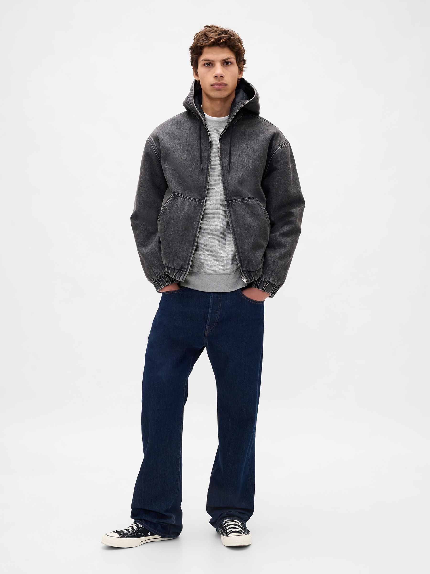 Grey Heavyweight Thermal Oversized T-Shirt - Image 4 of 4 Grey Heavyweight Thermal Oversized T-Shirt - Image 4 of 4