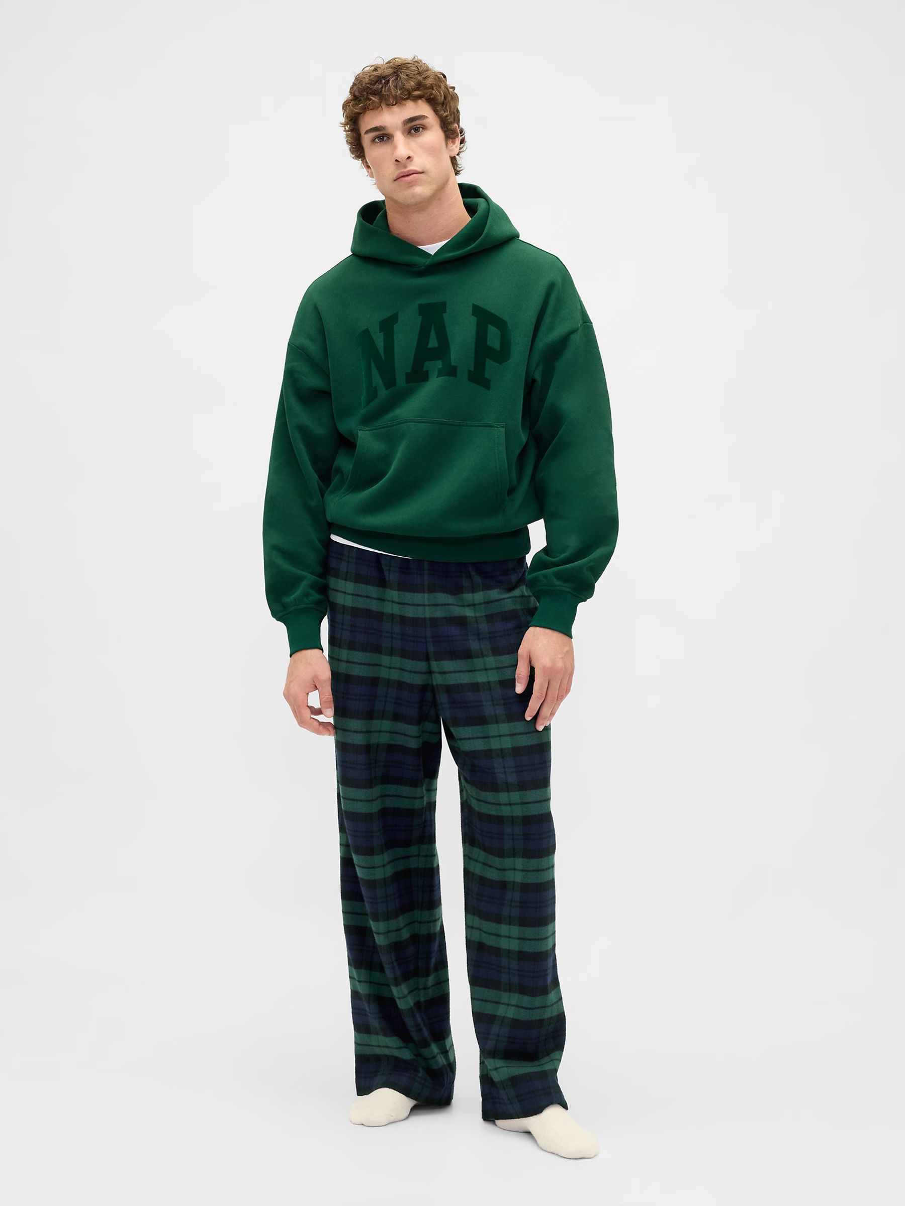 Green/Navy Check Softest Flannel Pyjama Bottoms - Image 3 of 3