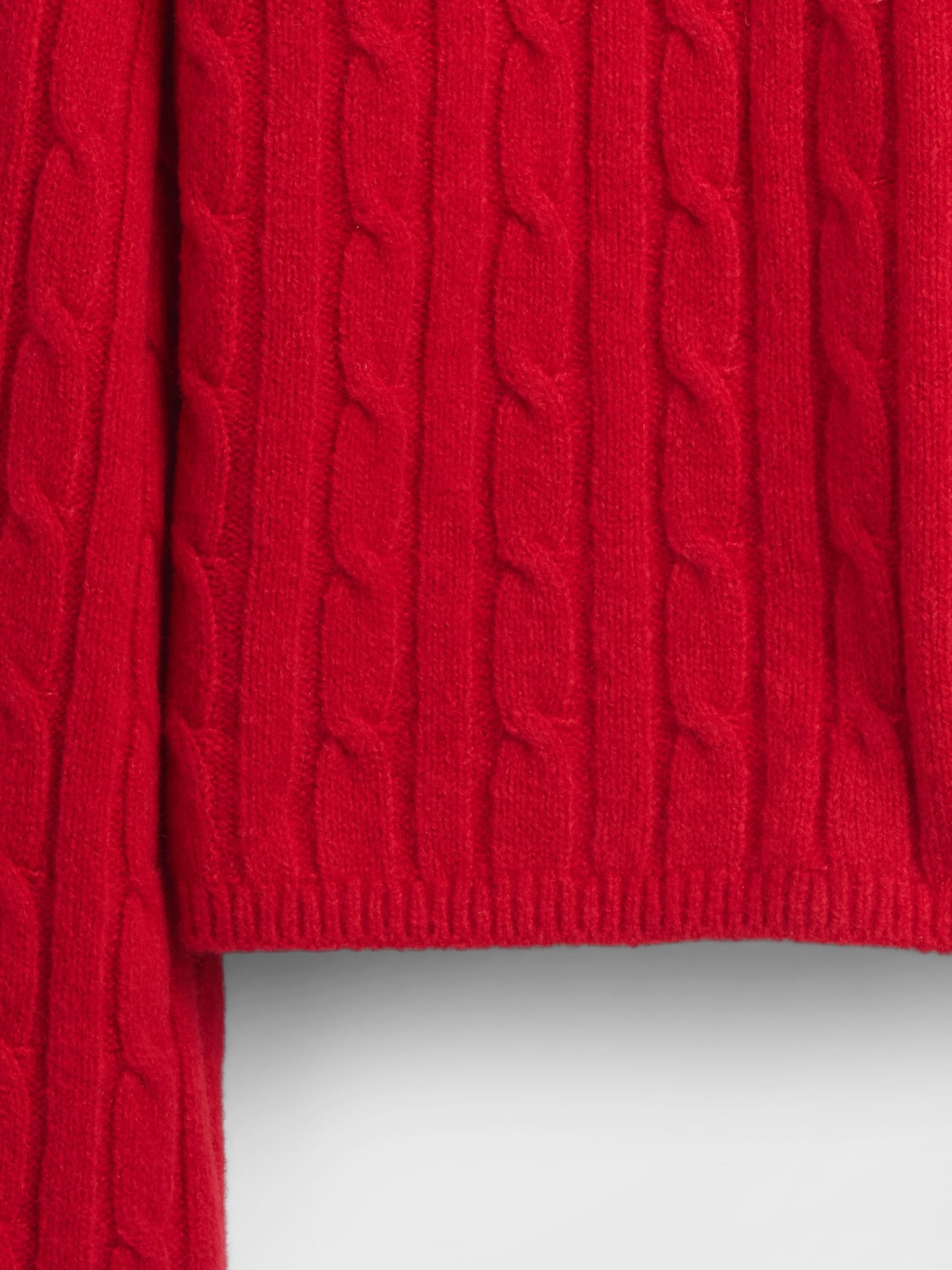 Red CashSoft Oversized Cable-Knit Crew neck Jumper - Image 4 of 4