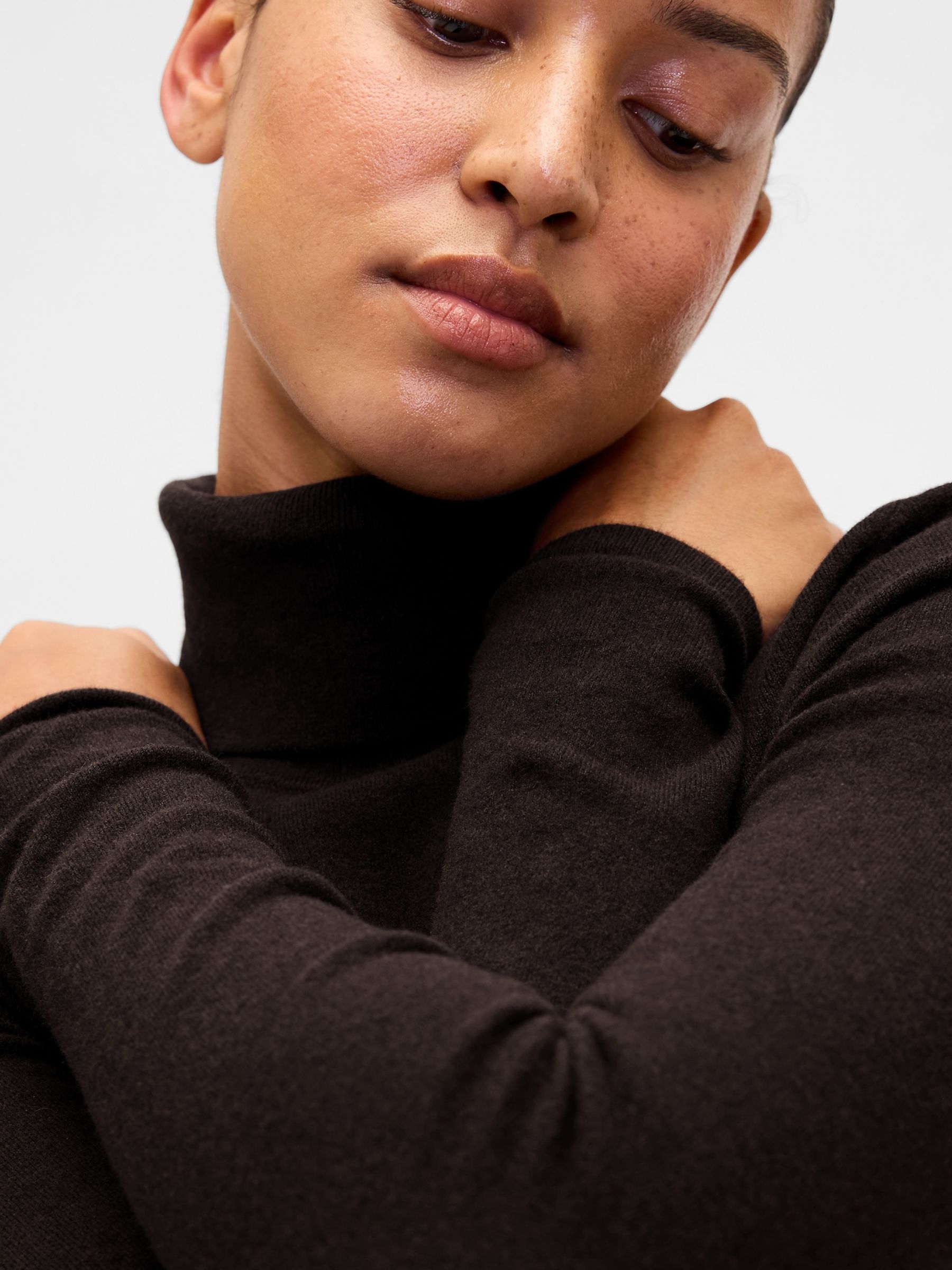 Brown CashSoft Stretch Turtle Neck Jumper | Gap