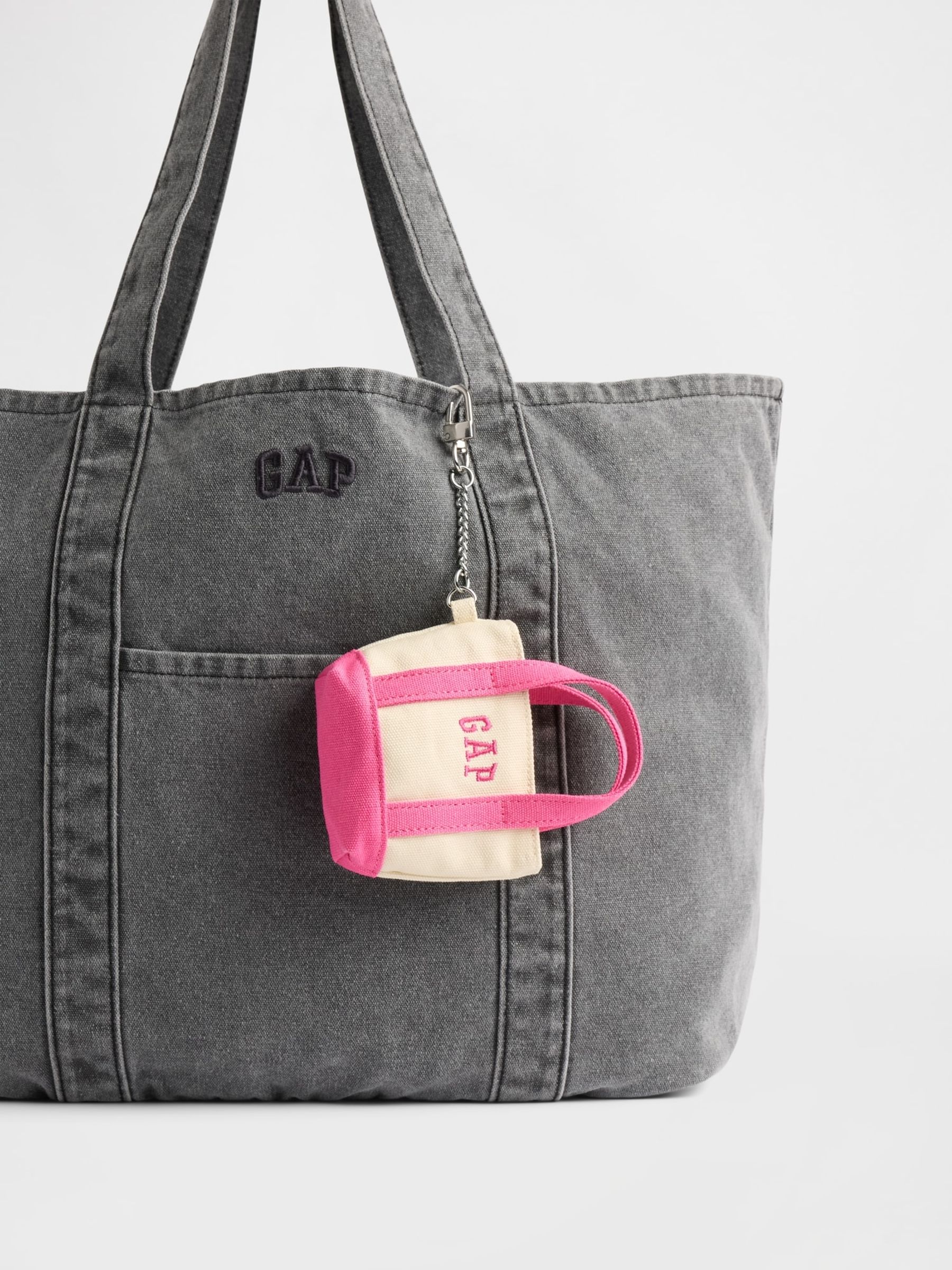 Pink Logo Tote Keychain Charm - Image 3 of 3 Pink Logo Tote Keychain Charm - Image 3 of 3