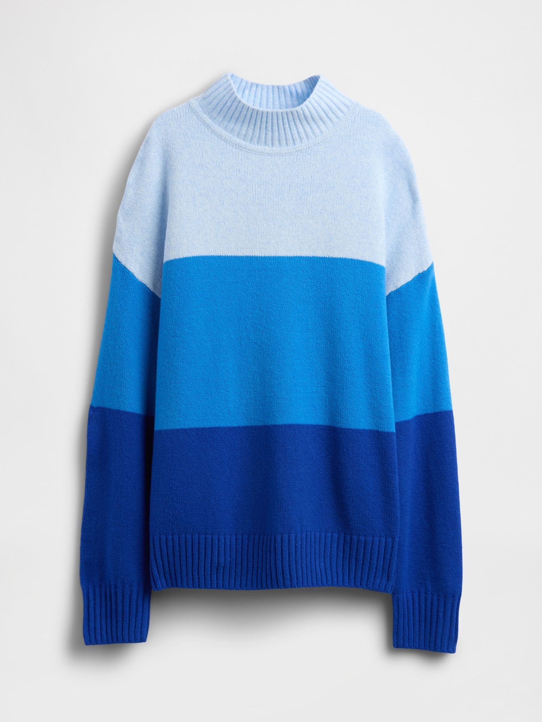 Blue CashSoft Stripe Longline Jumper - Image 3 of 3