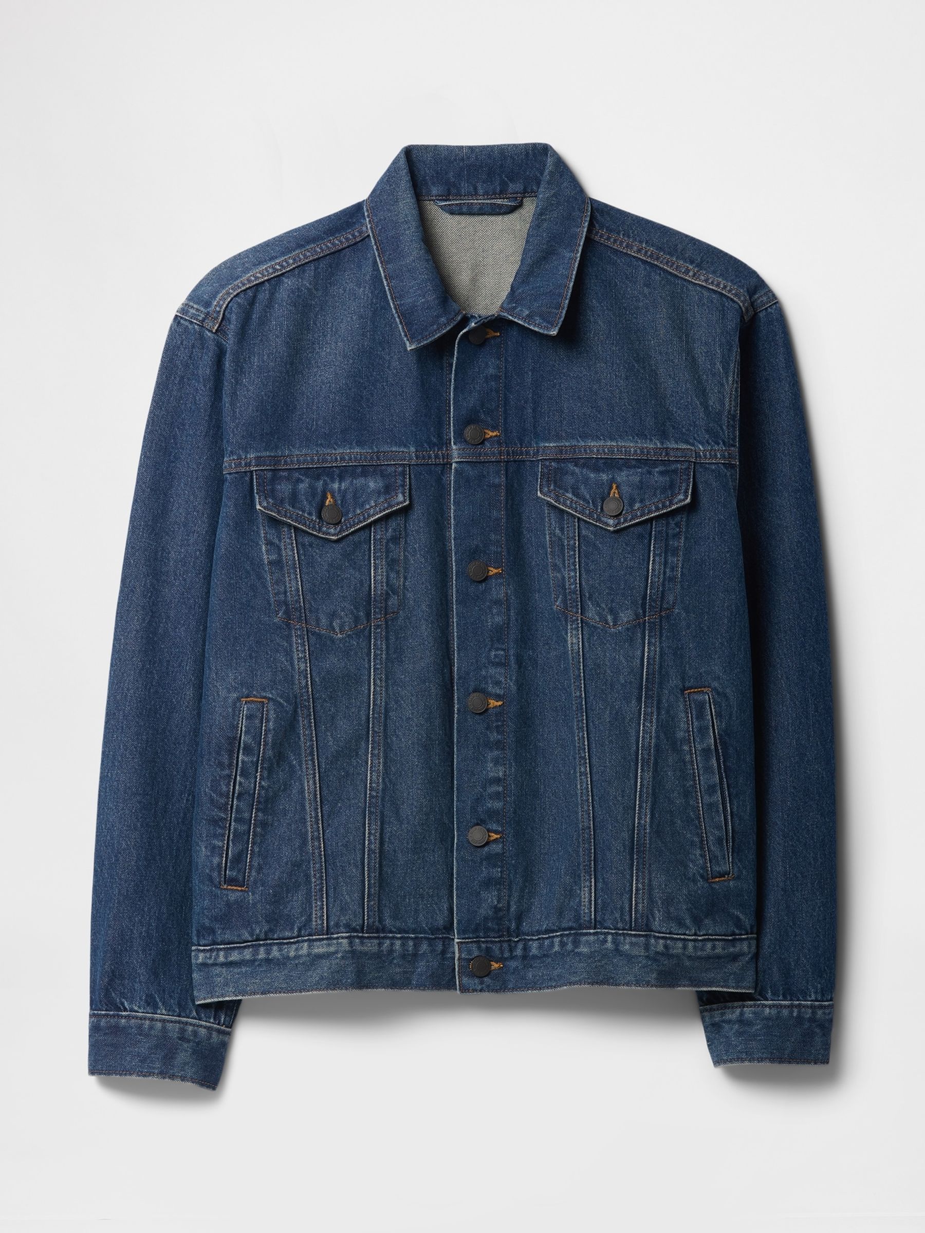 Dark Wash Blue Icon Denim Jacket - Image 4 of 4 Dark Wash Blue Icon Denim Jacket - Image 4 of 4