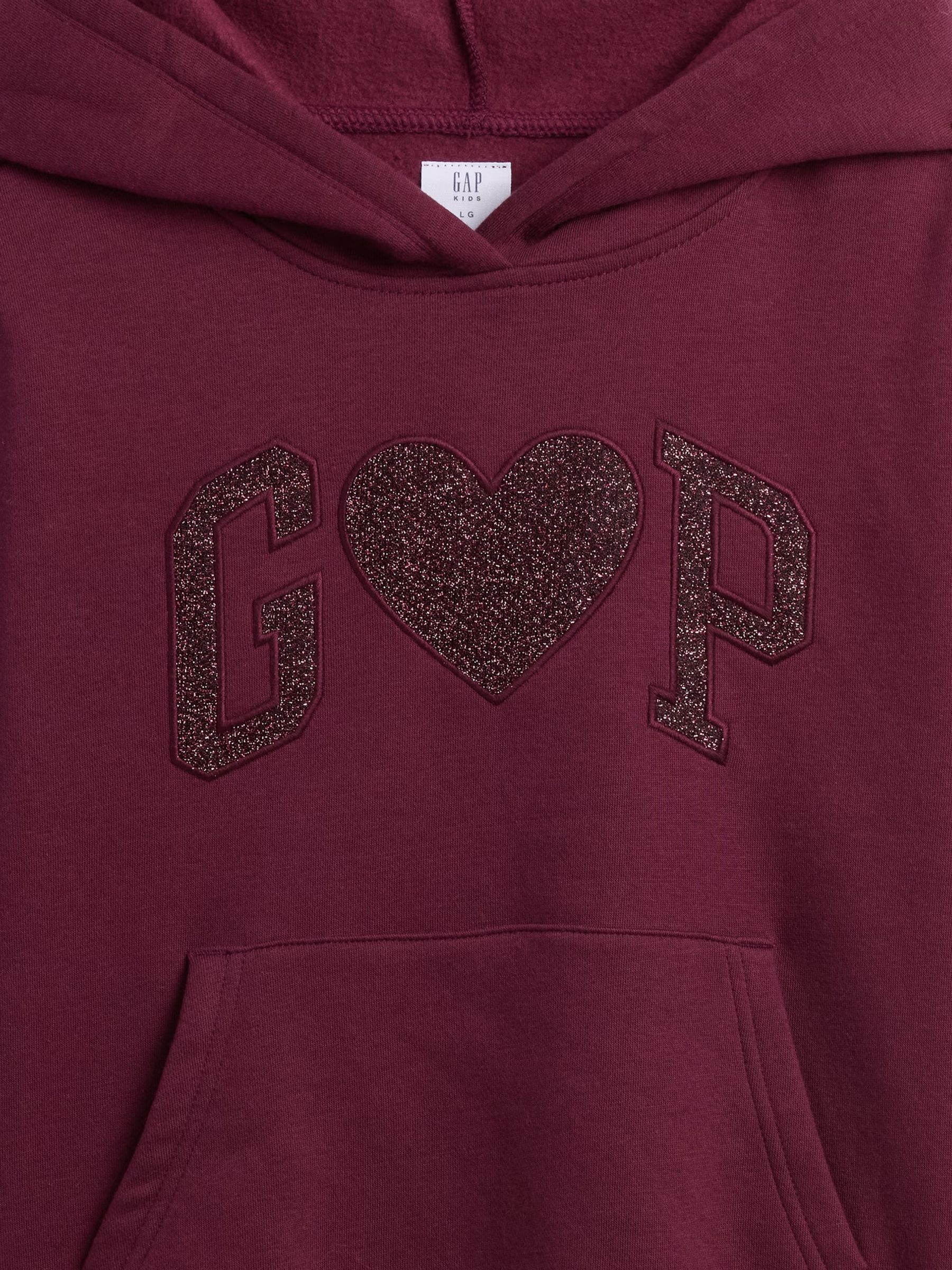 Burgundy Red Relaxed Logo Hoodie (4-13yrs) - Image 3 of 3