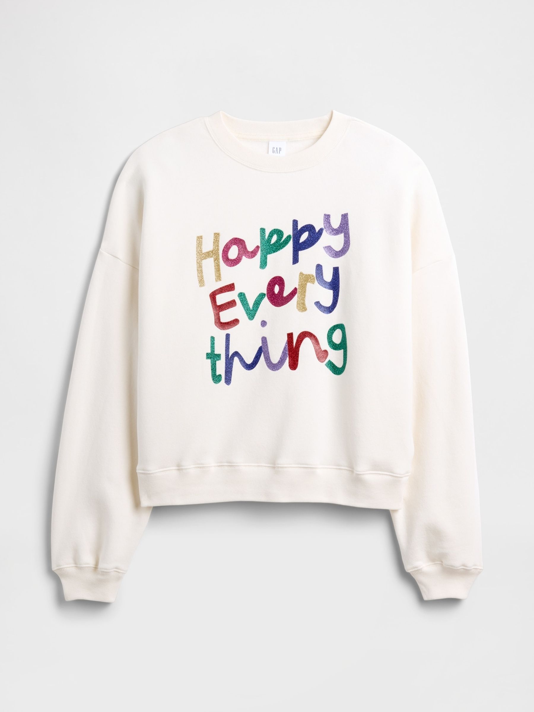 White Oversized Holiday Graphic Sweatshirt - Image 5 of 5 White Oversized Holiday Graphic Sweatshirt - Image 5 of 5